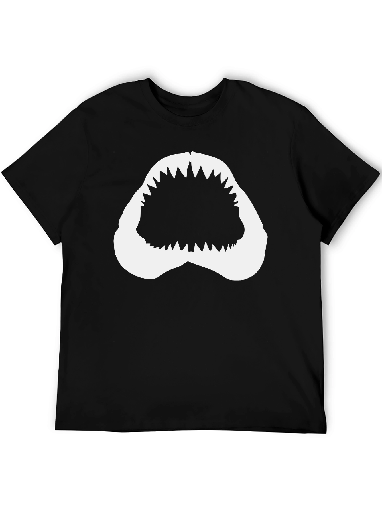 Shark Teeth Graphic Black T-Shirt