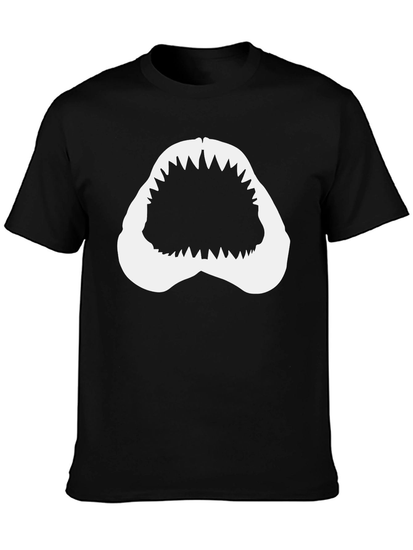 Shark Teeth Graphic Black T-Shirt