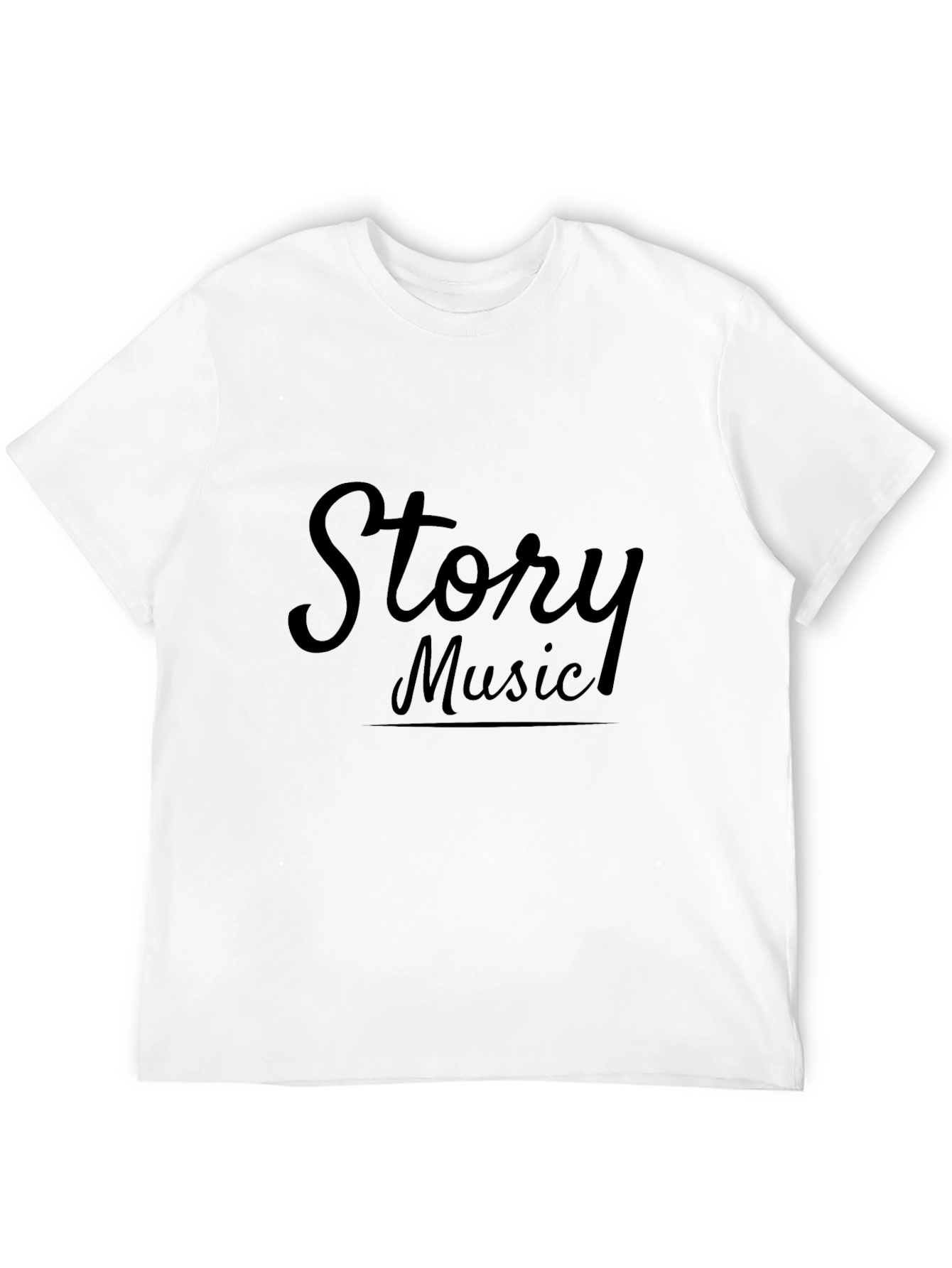 Story Music Graphic Tee - Casual Black T-Shirt