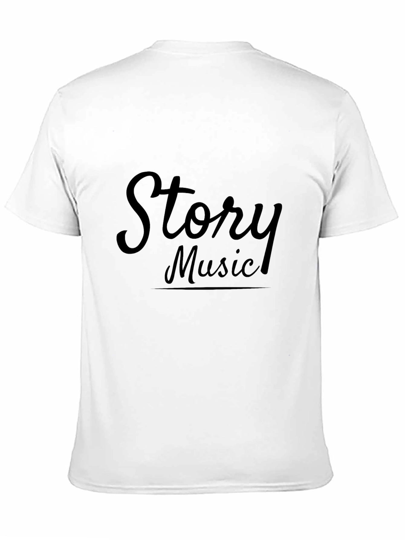 Story Music Graphic Tee - Casual Black T-Shirt