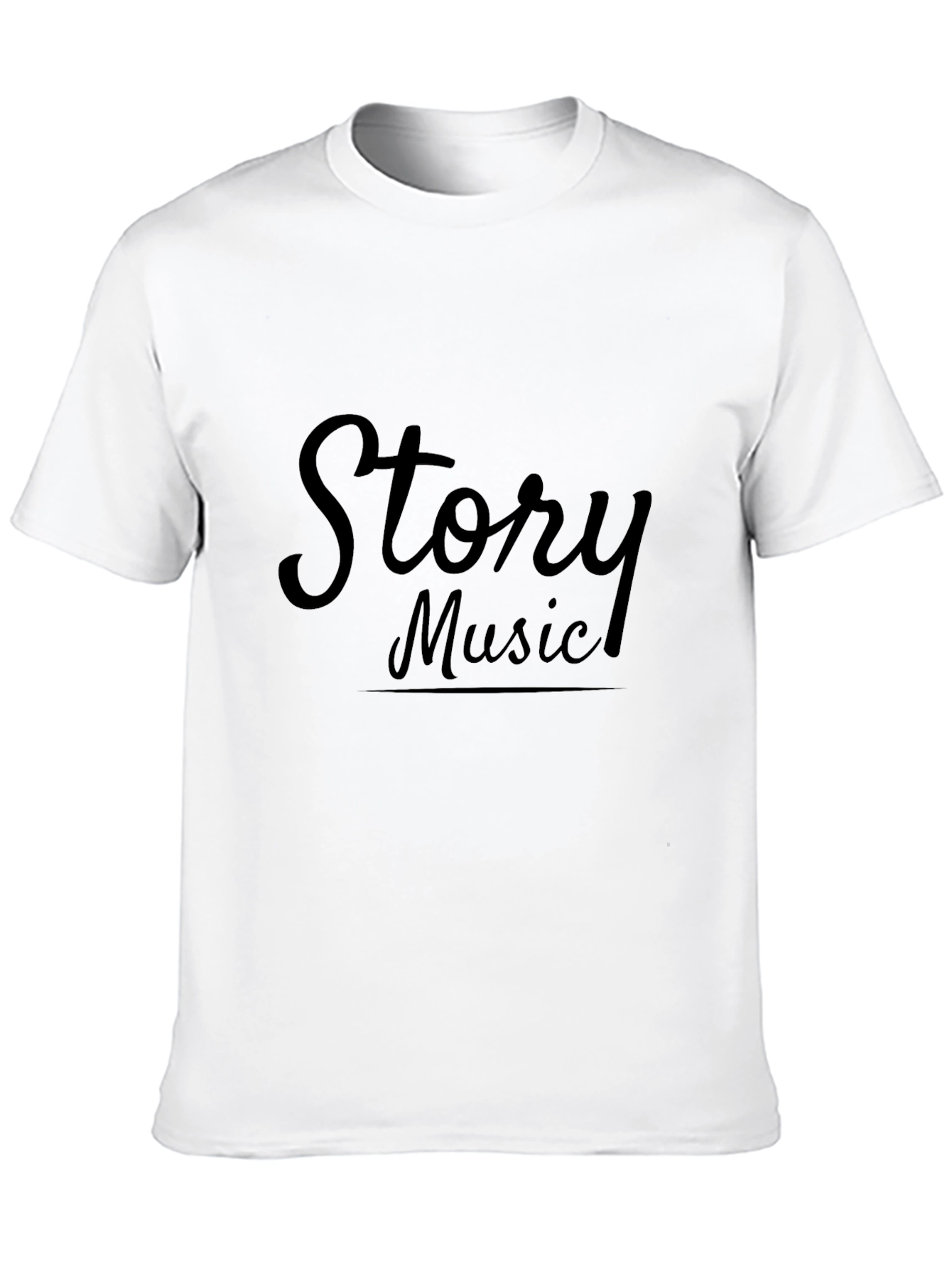 Story Music Graphic Tee - Casual Black T-Shirt