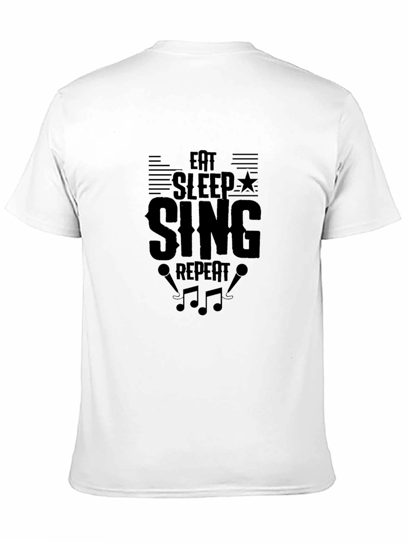 Eat Sleep Sing Repeat Black T-Shirt