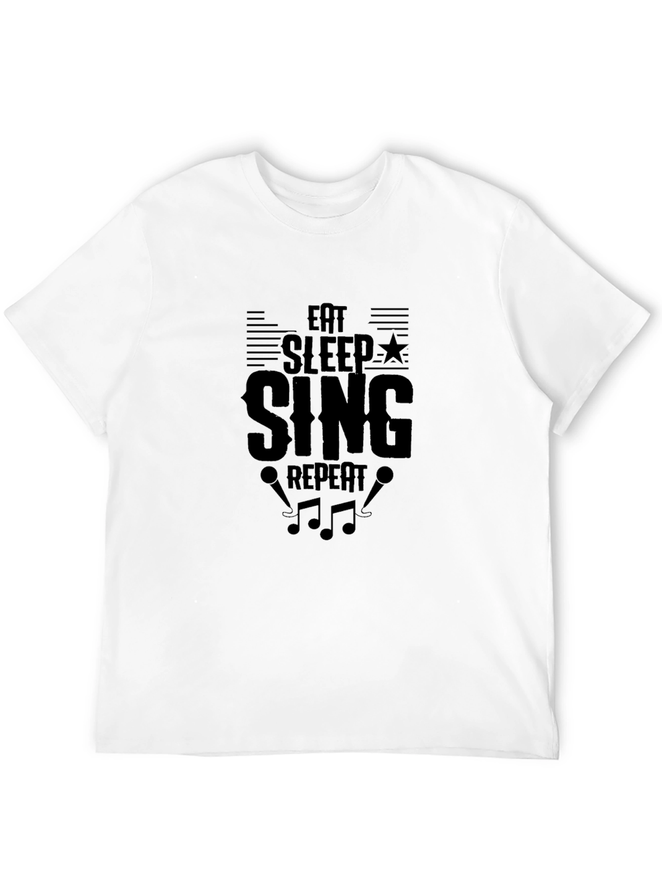 Eat Sleep Sing Repeat Black T-Shirt