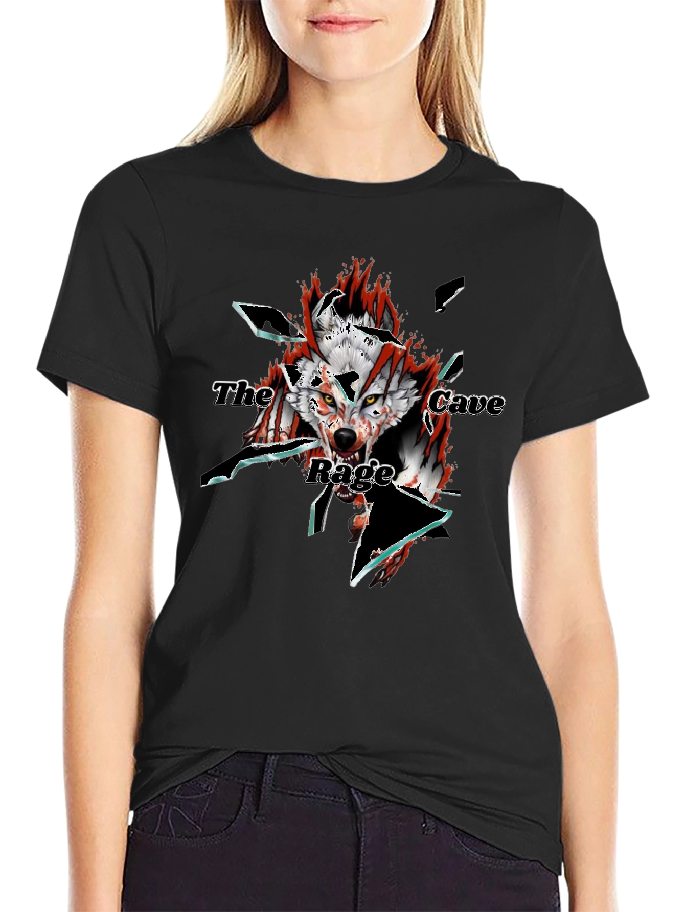 The Cave Rage Graphic Tee - Mens Black T-Shirt
