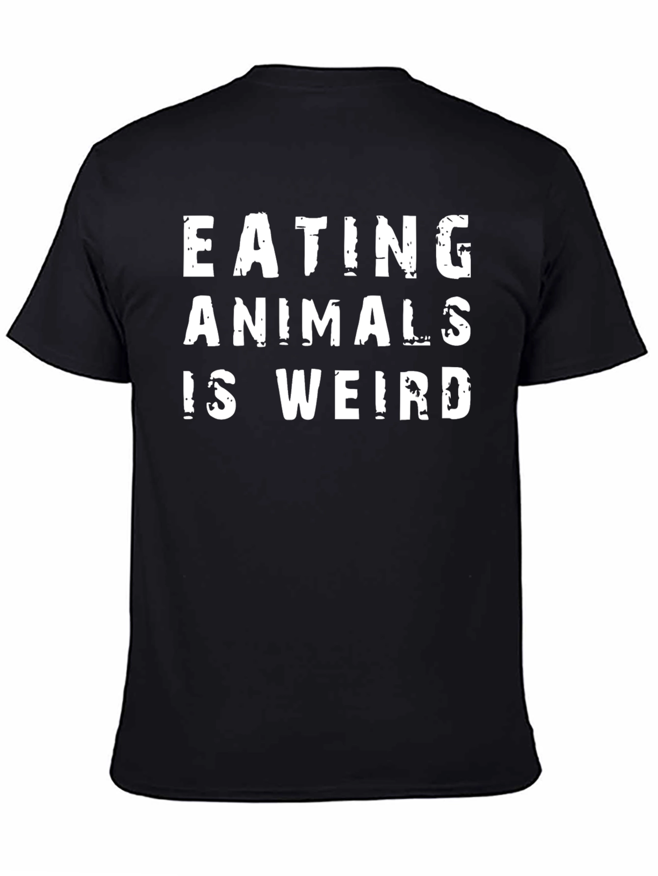 Eating Animals is Weird Black Graphic Tee