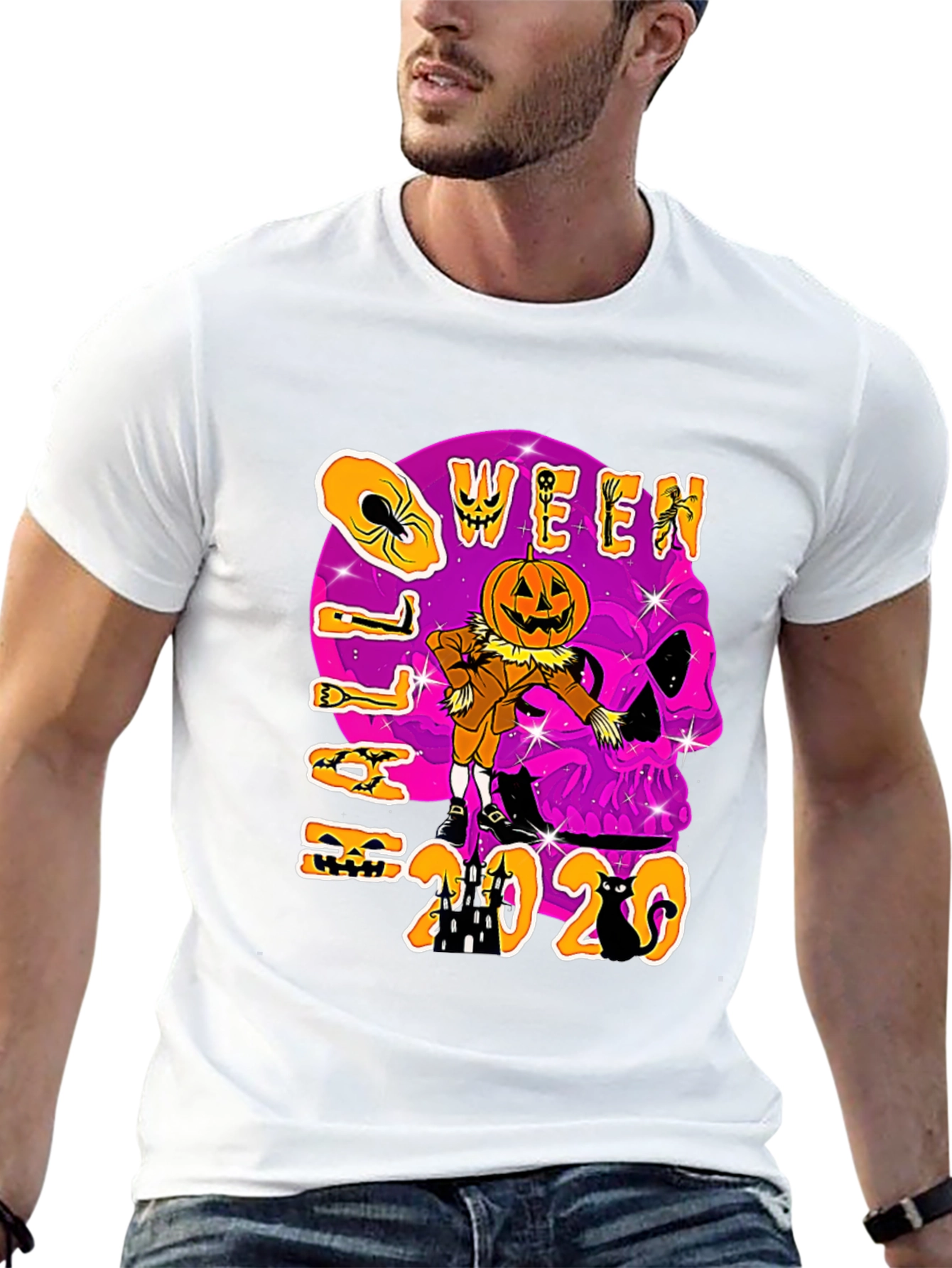 Halloween 2020 T-Shirt Skull Pumpkin Scarecrow