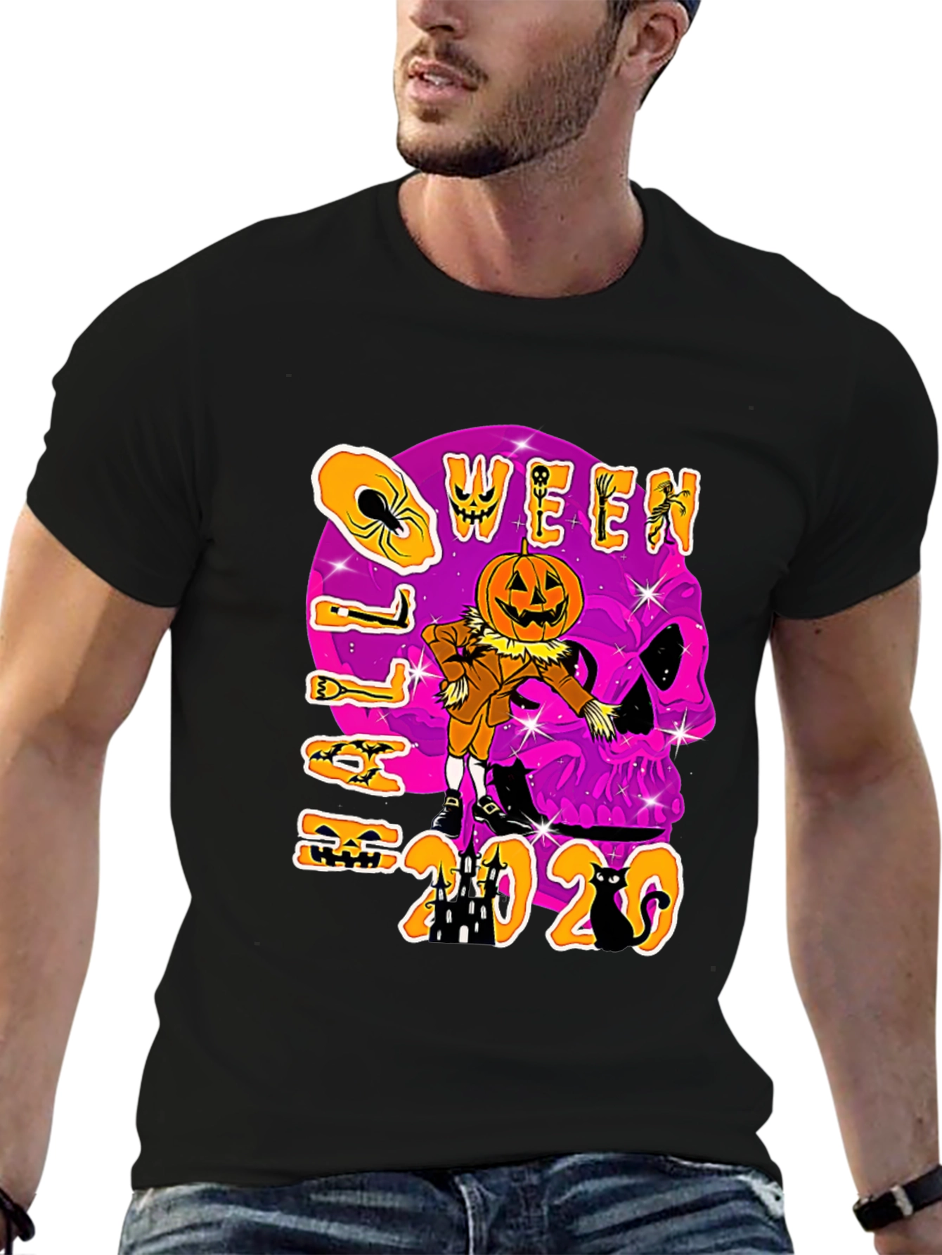 Halloween 2020 T-Shirt Skull Pumpkin Scarecrow