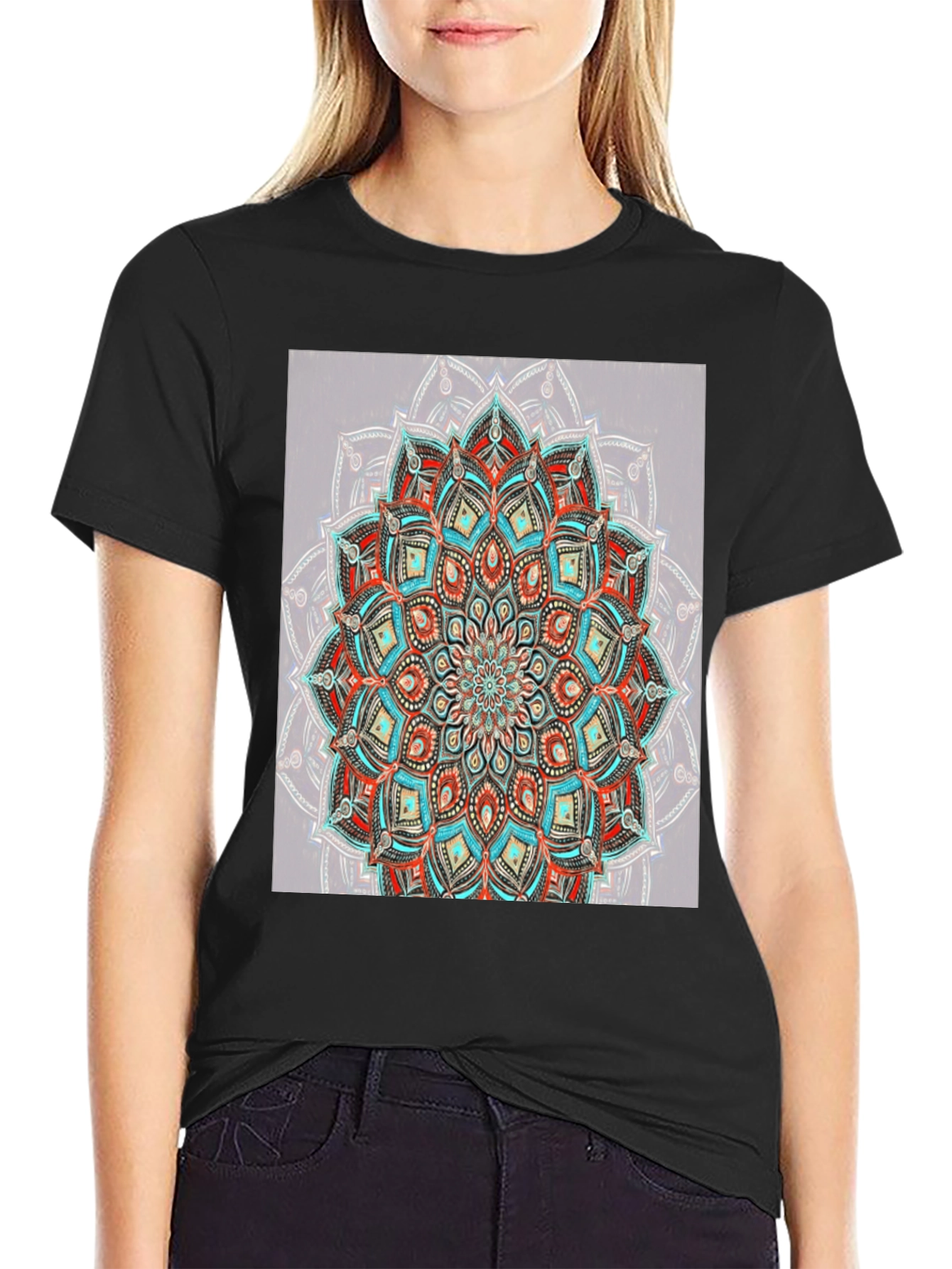 Mandala Print Tee - Stylish Graphic T-Shirt