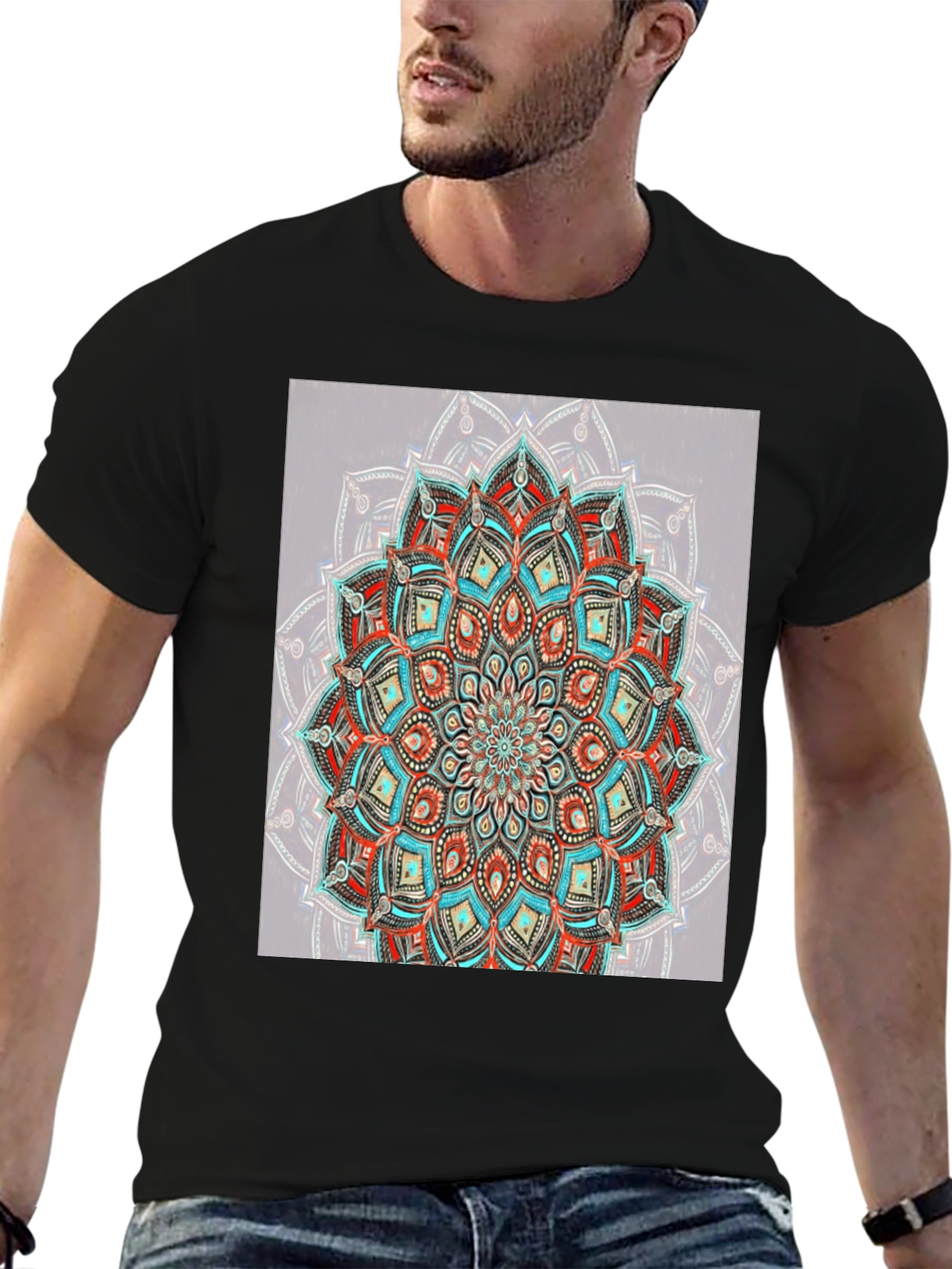 Mandala Print Tee - Stylish Graphic T-Shirt