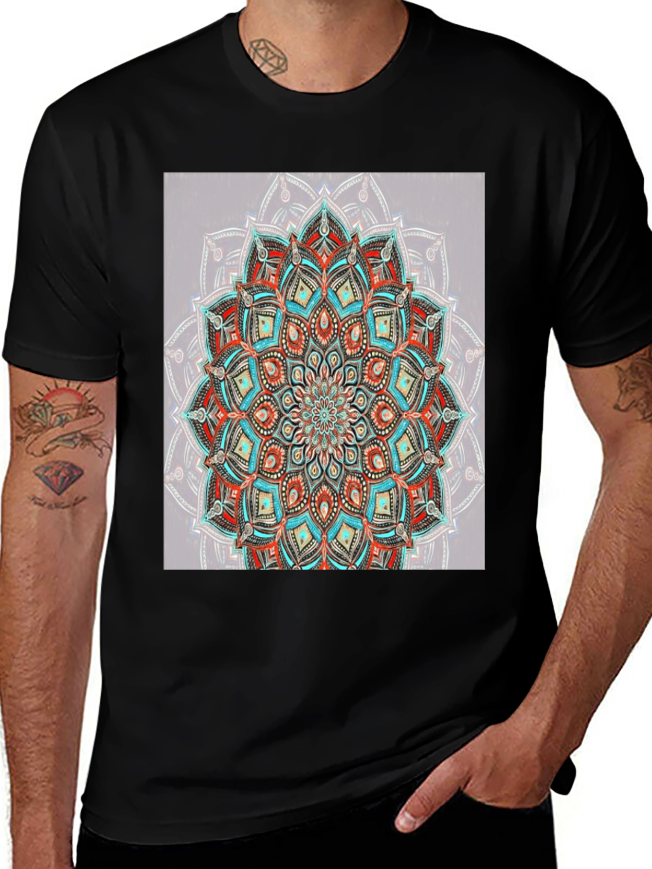 Mandala Print Tee - Stylish Graphic T-Shirt
