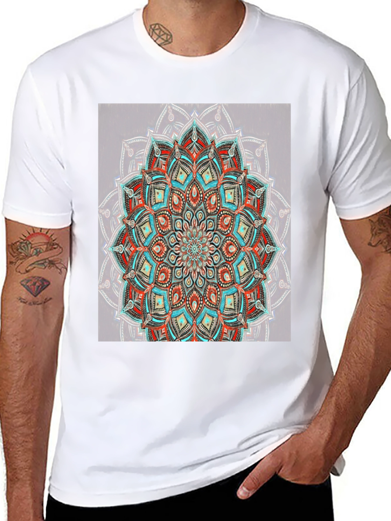 Mandala Print Tee - Stylish Graphic T-Shirt
