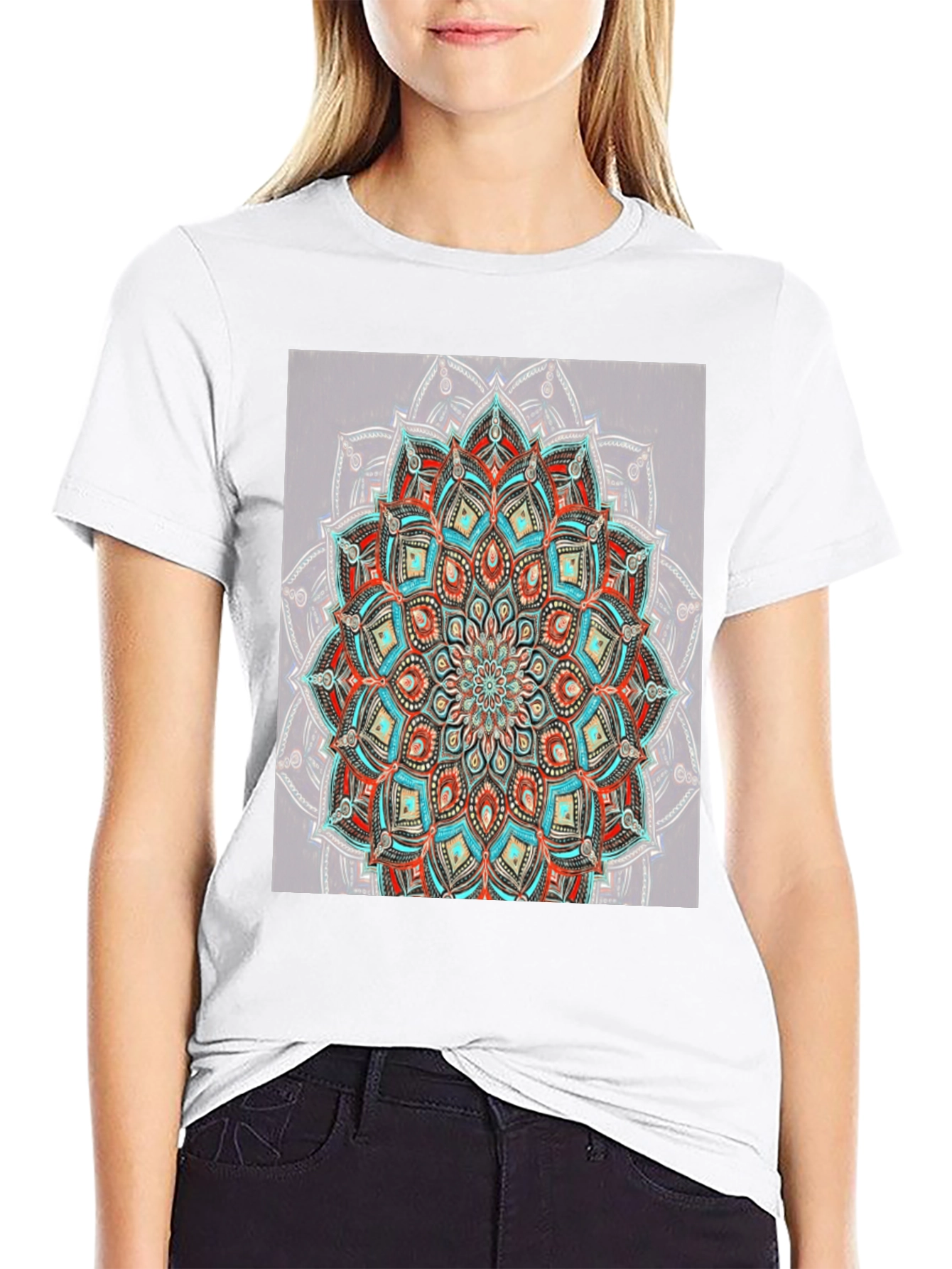 Mandala Print Tee - Stylish Graphic T-Shirt