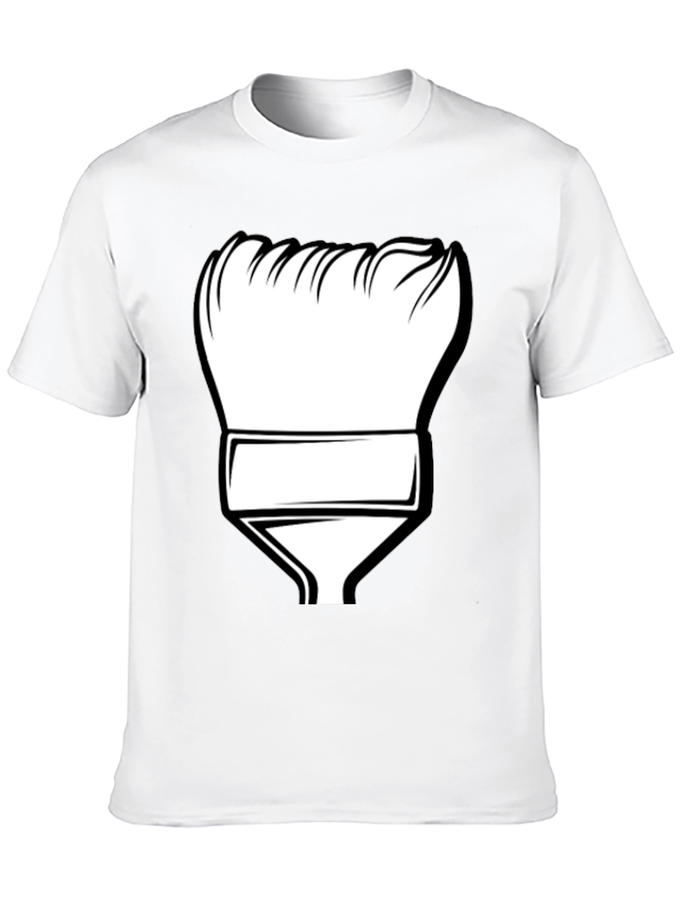 Painters Brush Graphic Tee - Black Cotton T-Shirt