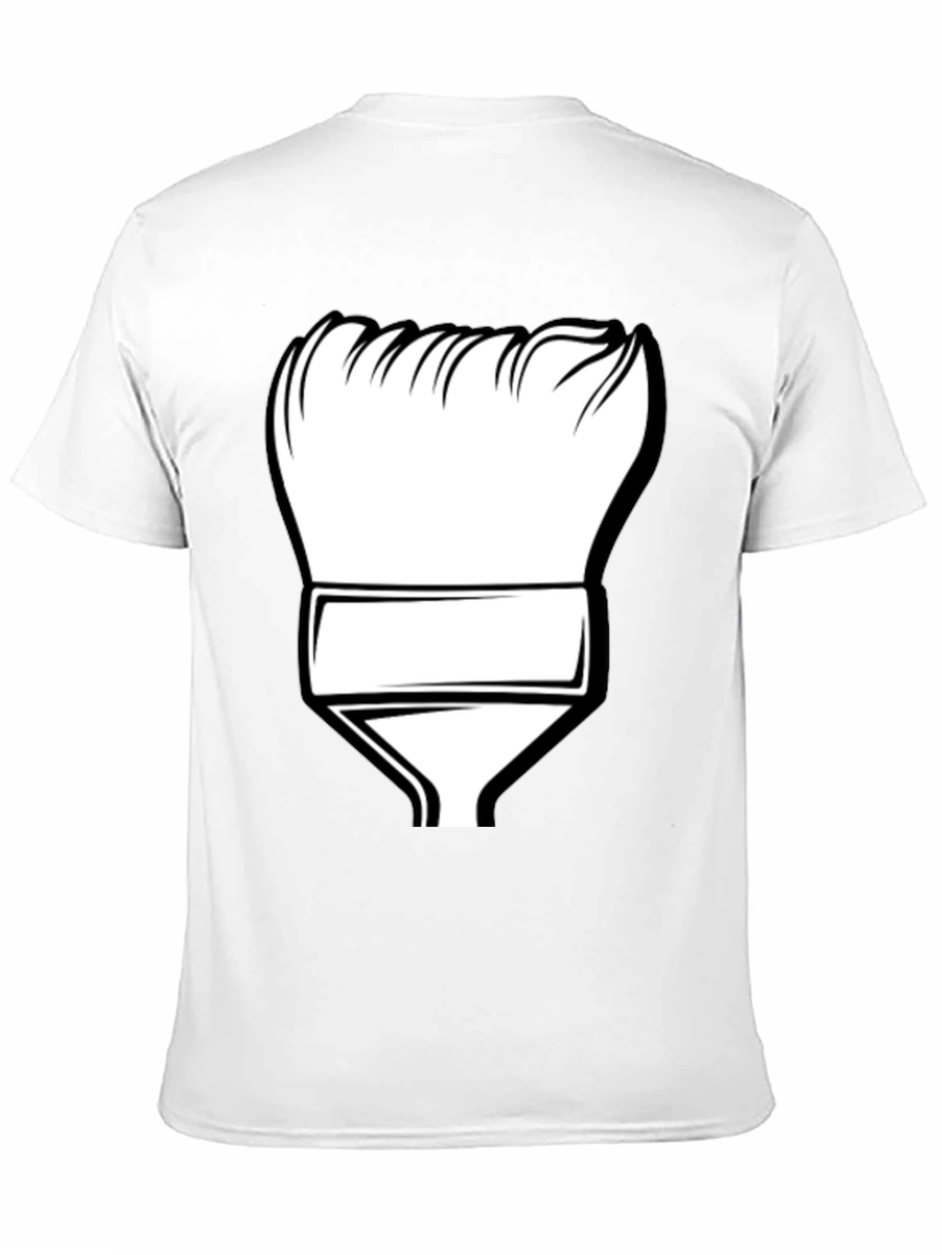 Painters Brush Graphic Tee - Black Cotton T-Shirt