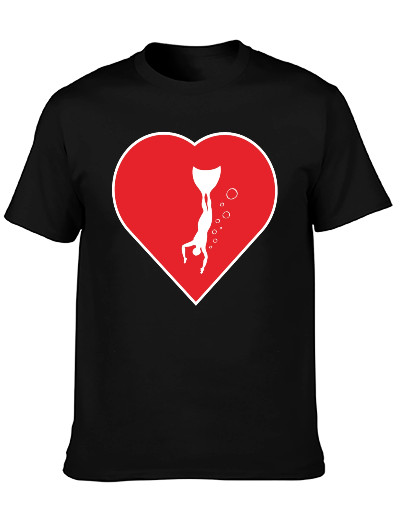 Freediving Heart T-Shirt - Love Scuba Diving!