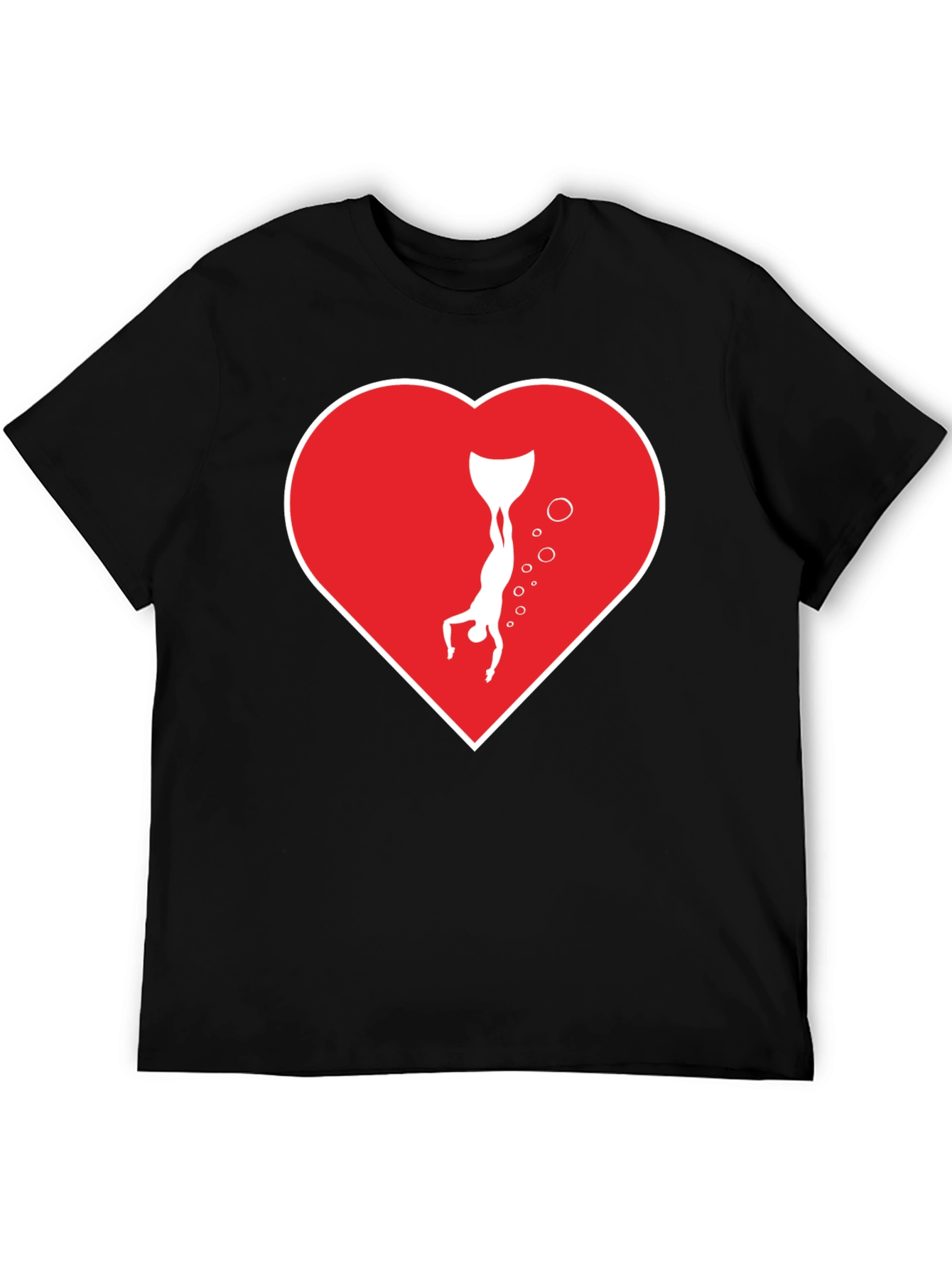 Freediving Heart T-Shirt - Love Scuba Diving!