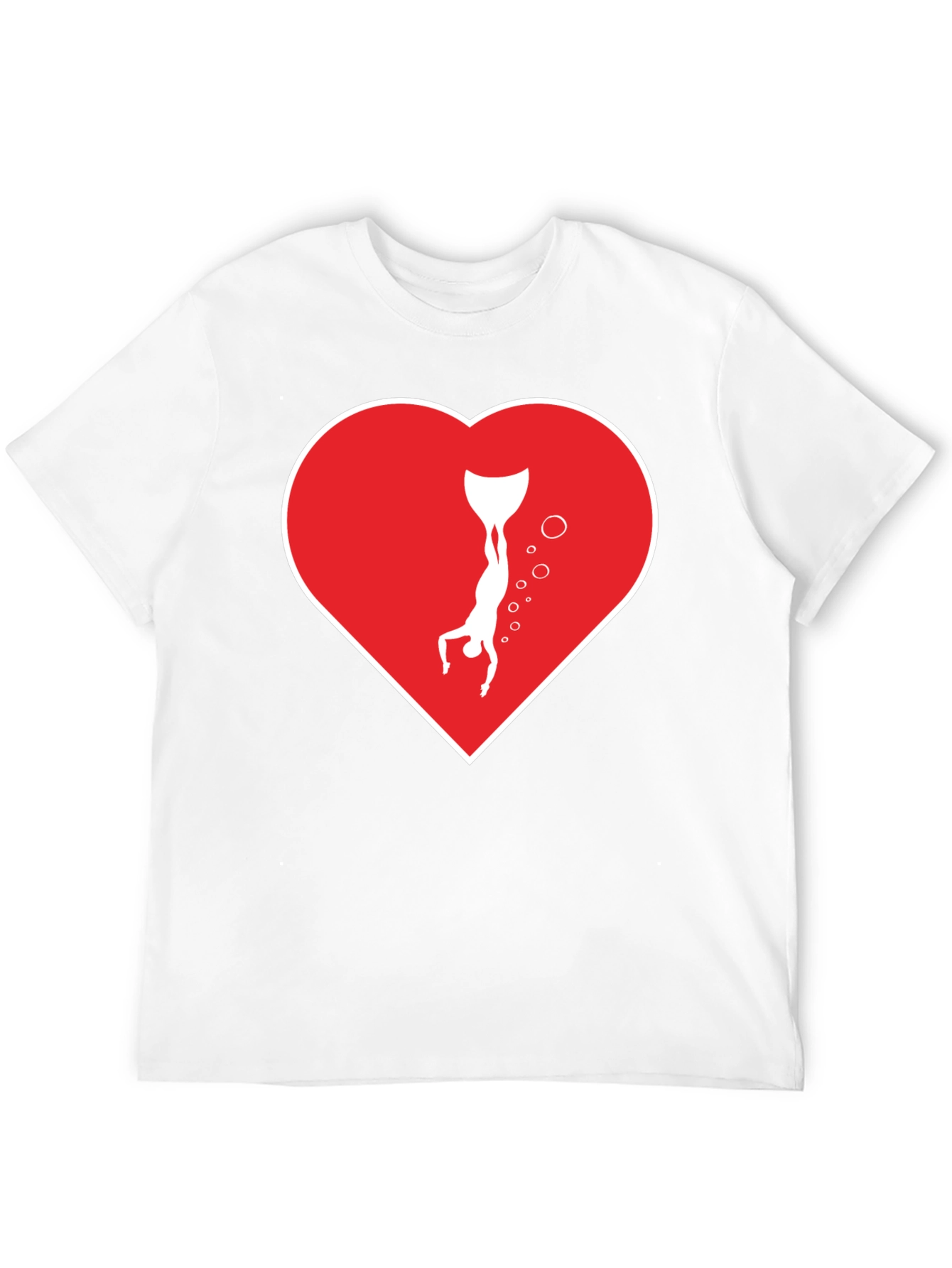 Freediving Heart T-Shirt - Love Scuba Diving!