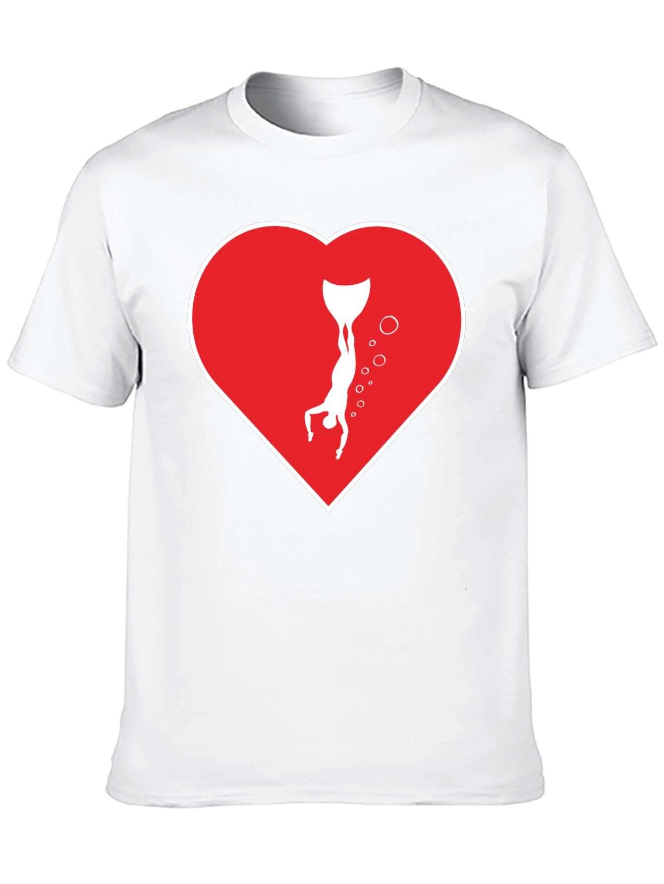 Freediving Heart T-Shirt - Love Scuba Diving!