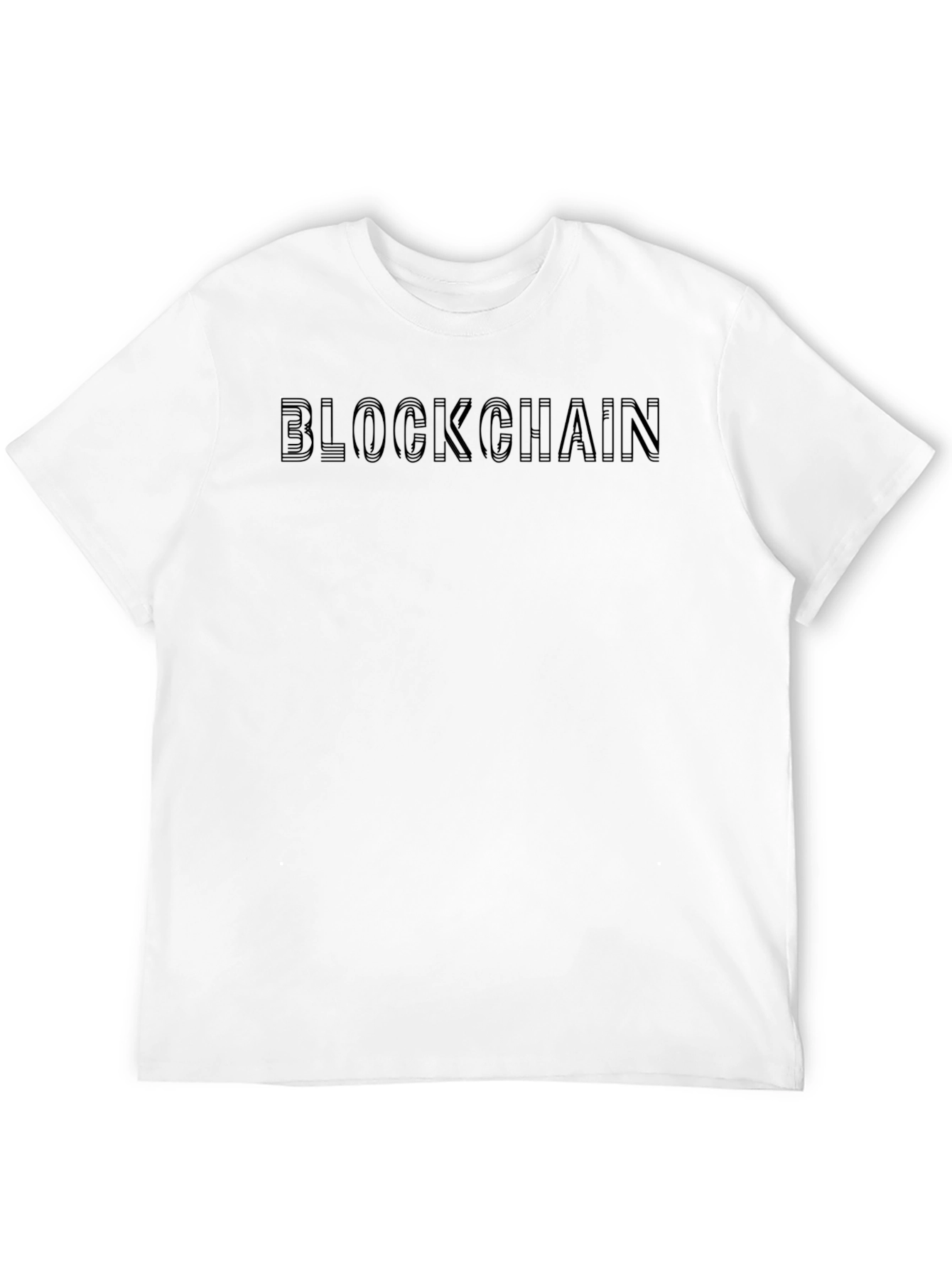 Blockchain Text Graphic T-Shirt - Crypto Enthusiast Tee