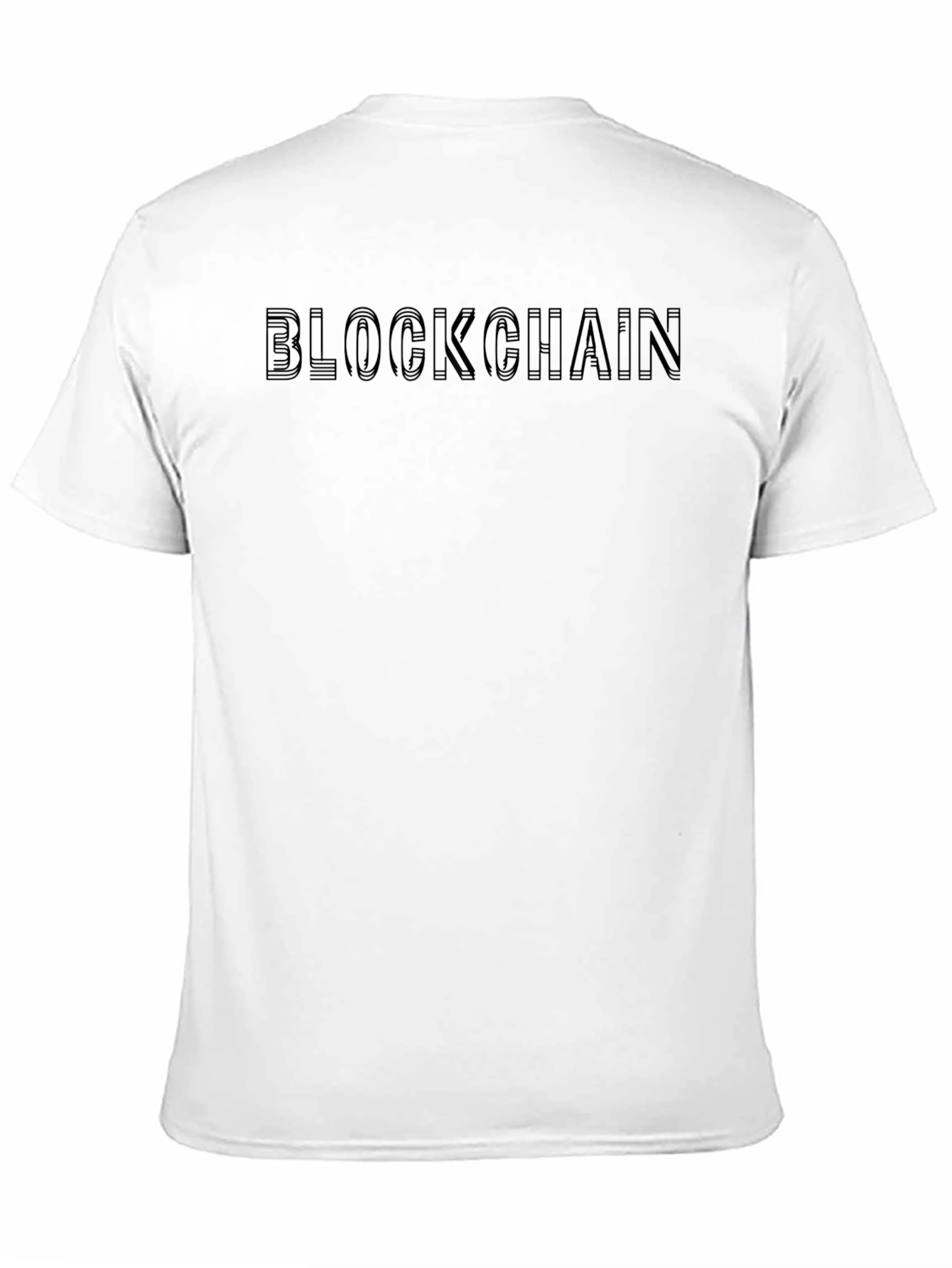 Blockchain Text Graphic T-Shirt - Crypto Enthusiast Tee