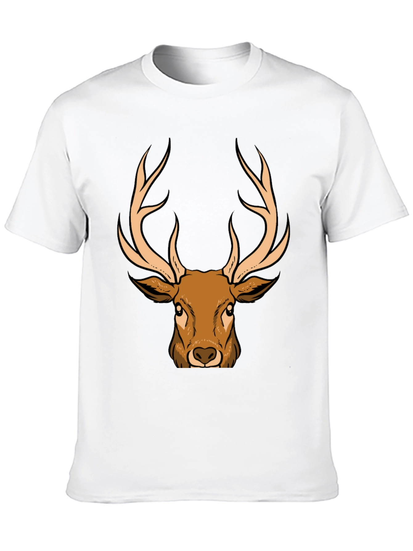 Deer Graphic T-Shirt - Black - Animal Lover Tee