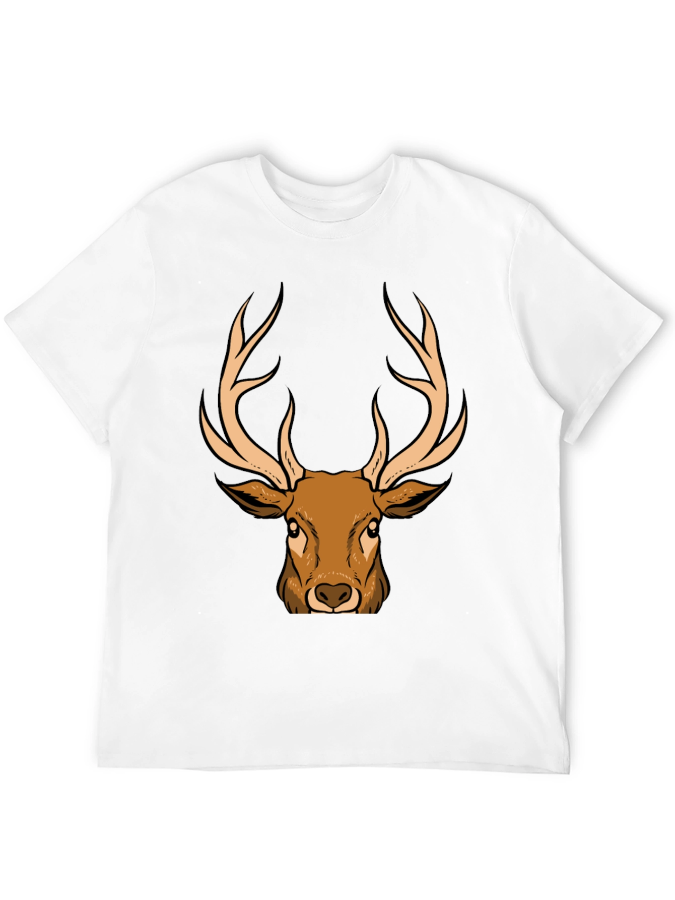 Deer Graphic T-Shirt - Black - Animal Lover Tee