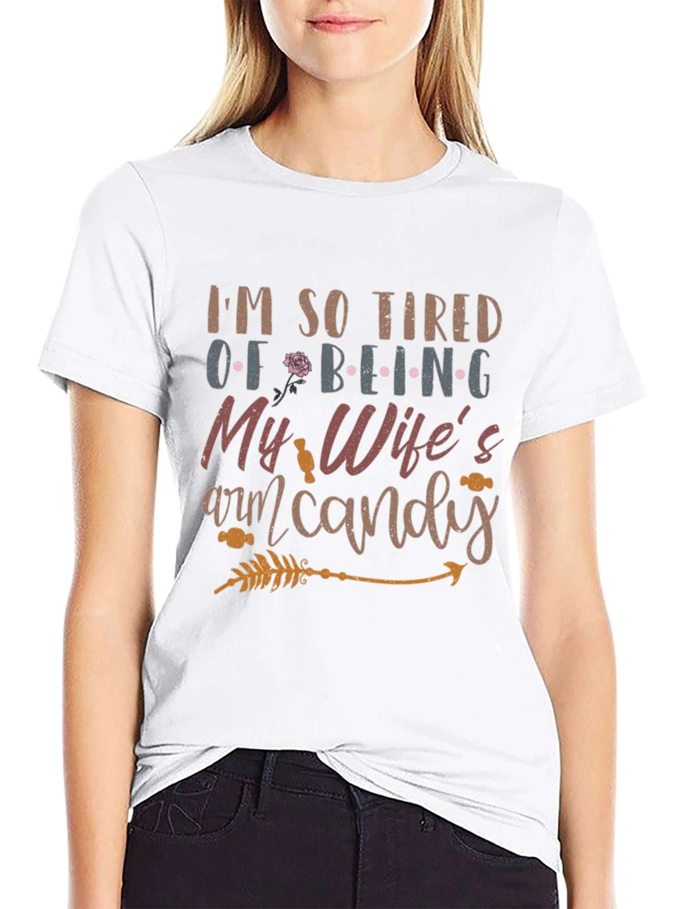Humorous Wifes Arm Candy Graphic Tee