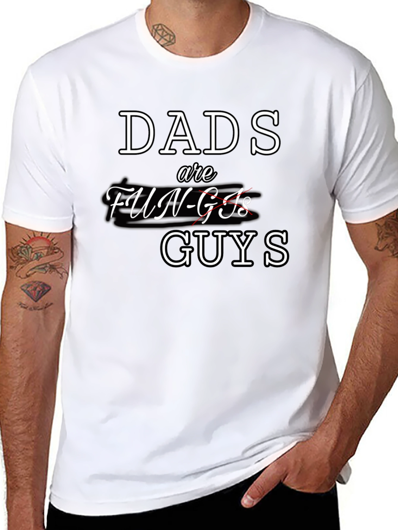 Dads are Guys T-Shirt Fun-Gi Pun Tee