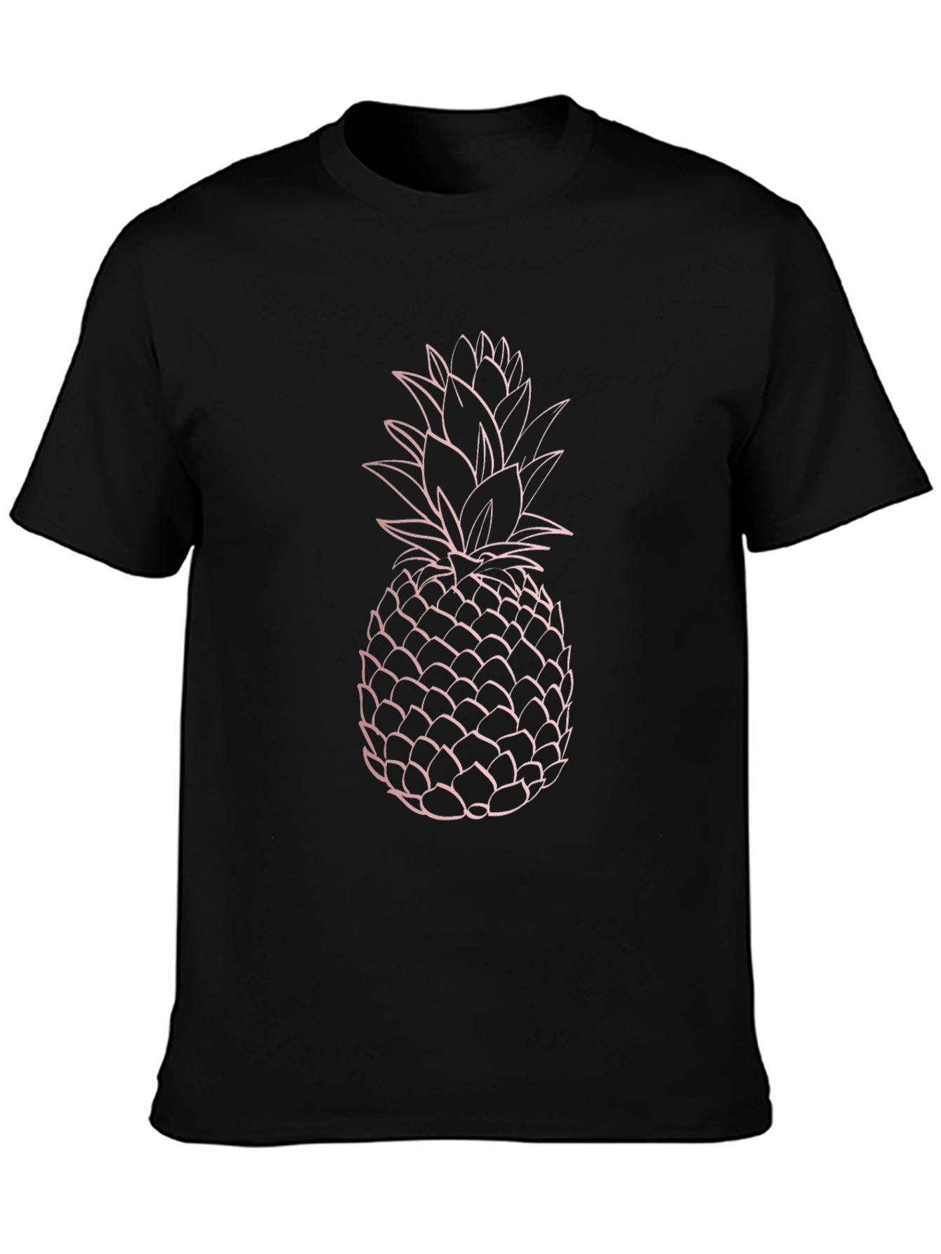 Pineapple Graphic Black T-Shirt