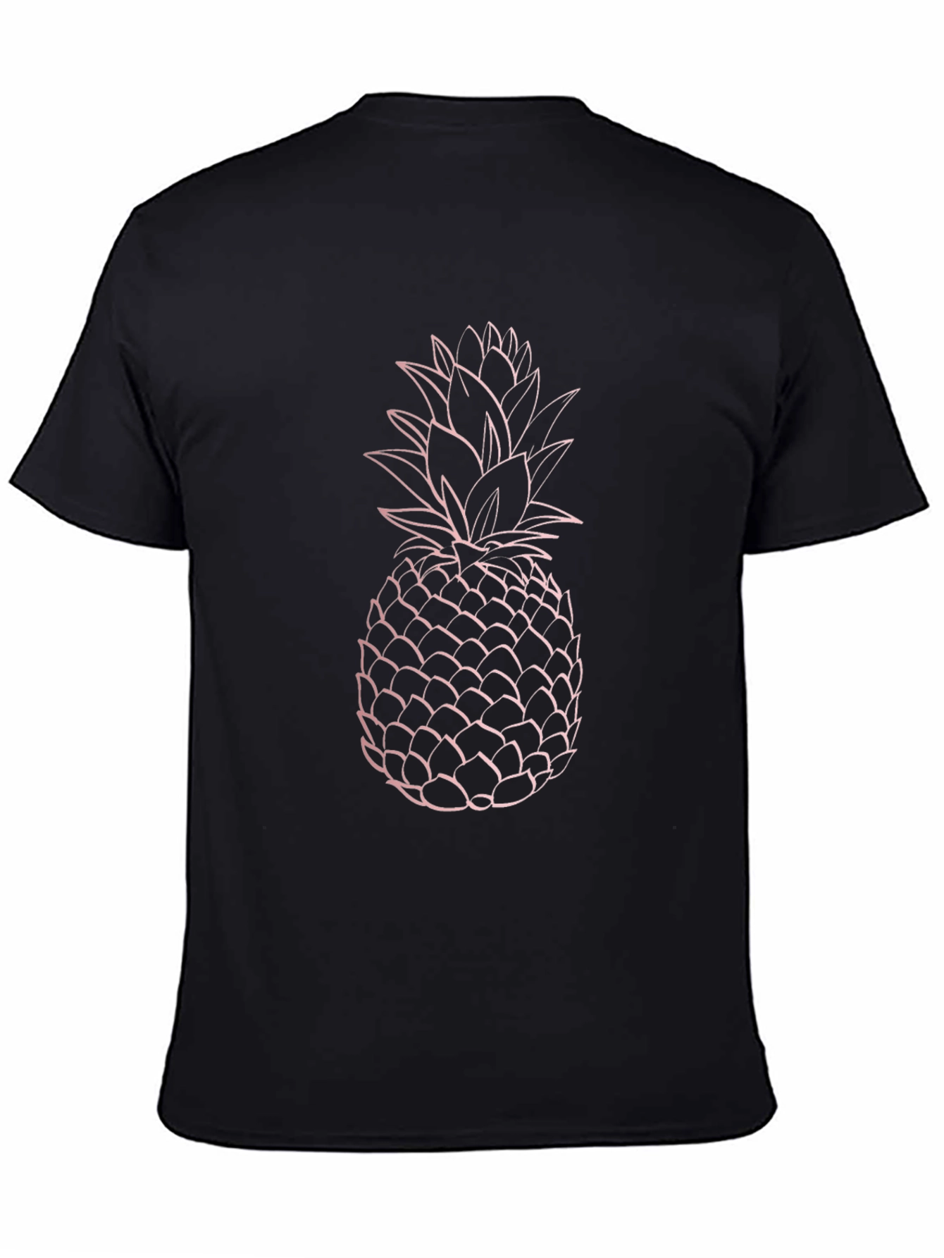 Pineapple Graphic Black T-Shirt
