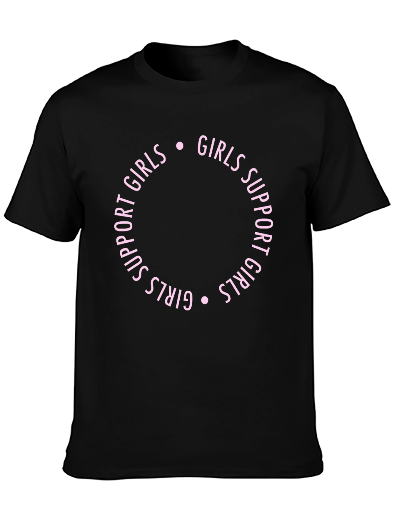 Girls Support Girls Graphic Tee - Black