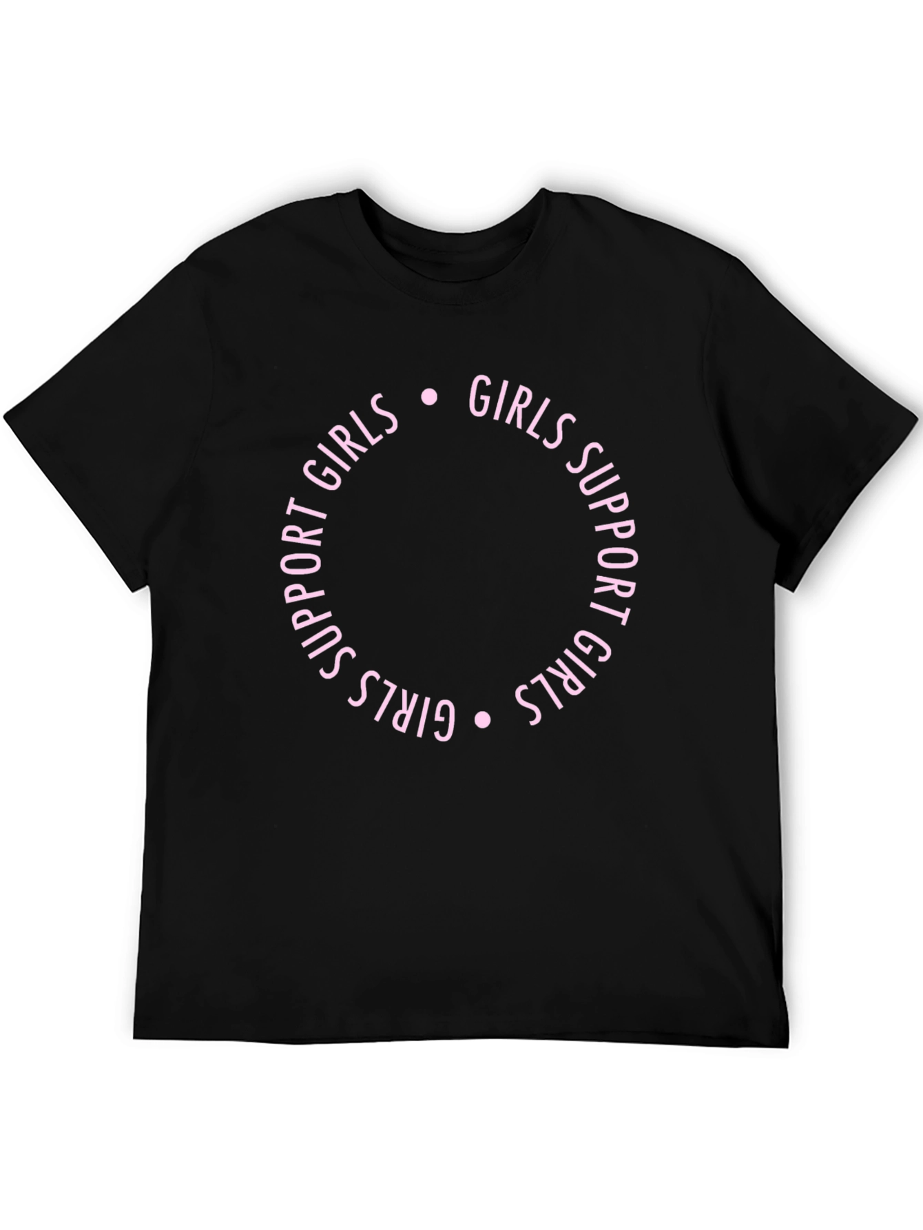 Girls Support Girls Graphic Tee - Black