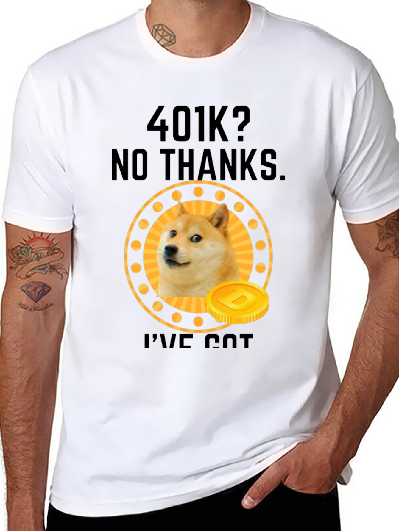 Dogecoin 401k? No Thanks T-Shirt