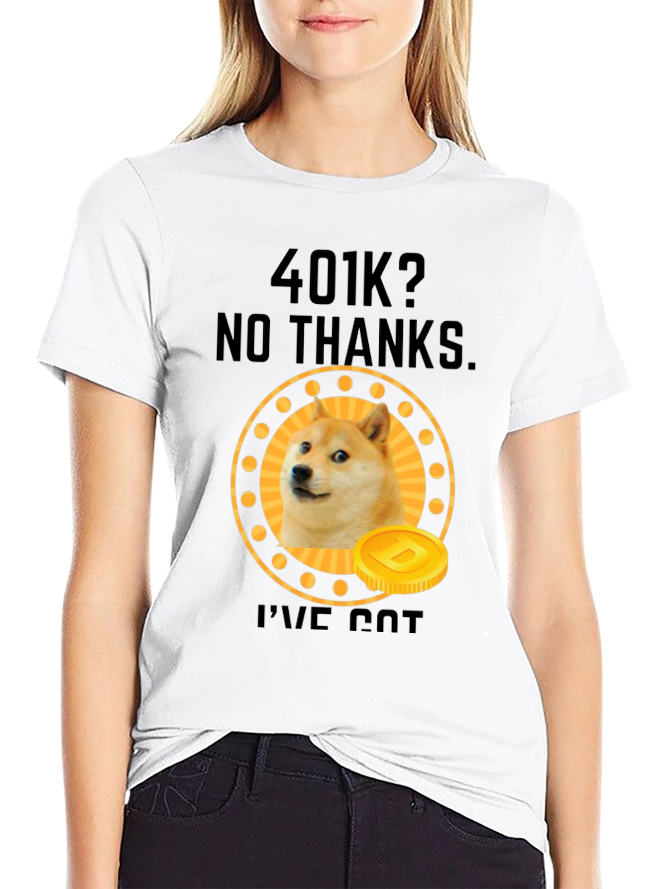 Dogecoin 401k? No Thanks T-Shirt