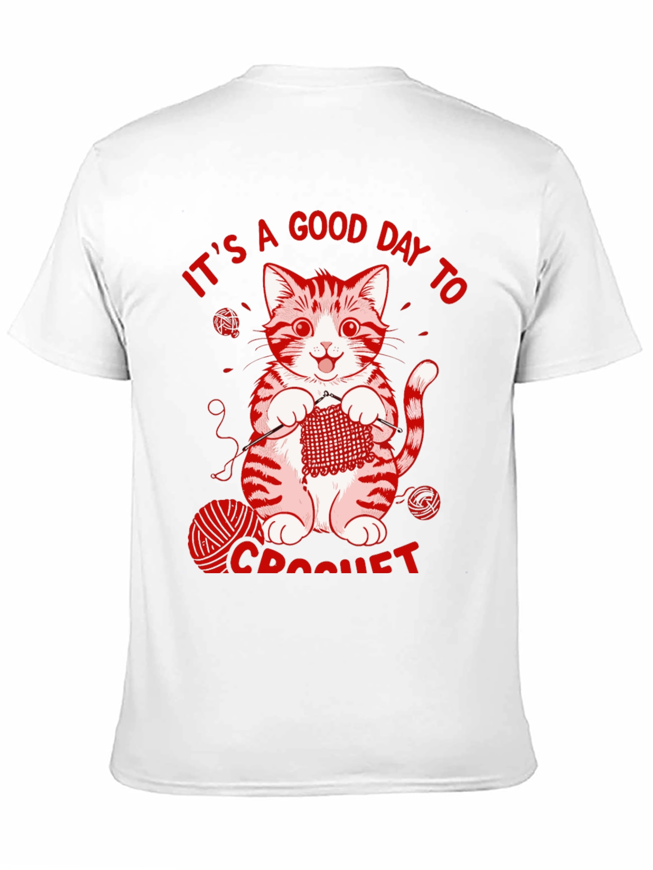 Cat Crochet T-Shirt - Good Day to Crochet Tee