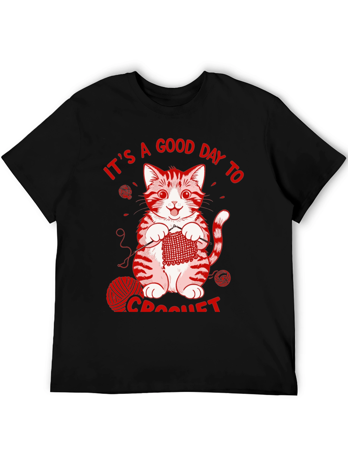 Cat Crochet T-Shirt - Good Day to Crochet Tee