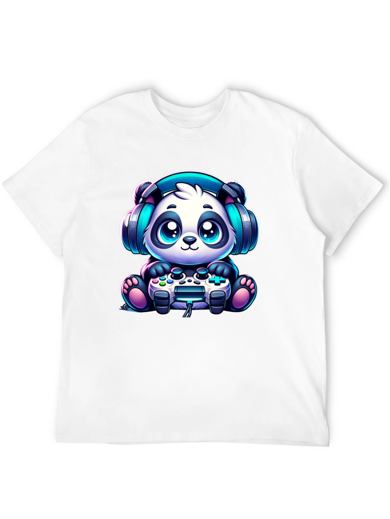 Gamer Panda T-Shirt - Cute & Comfy Black Tee