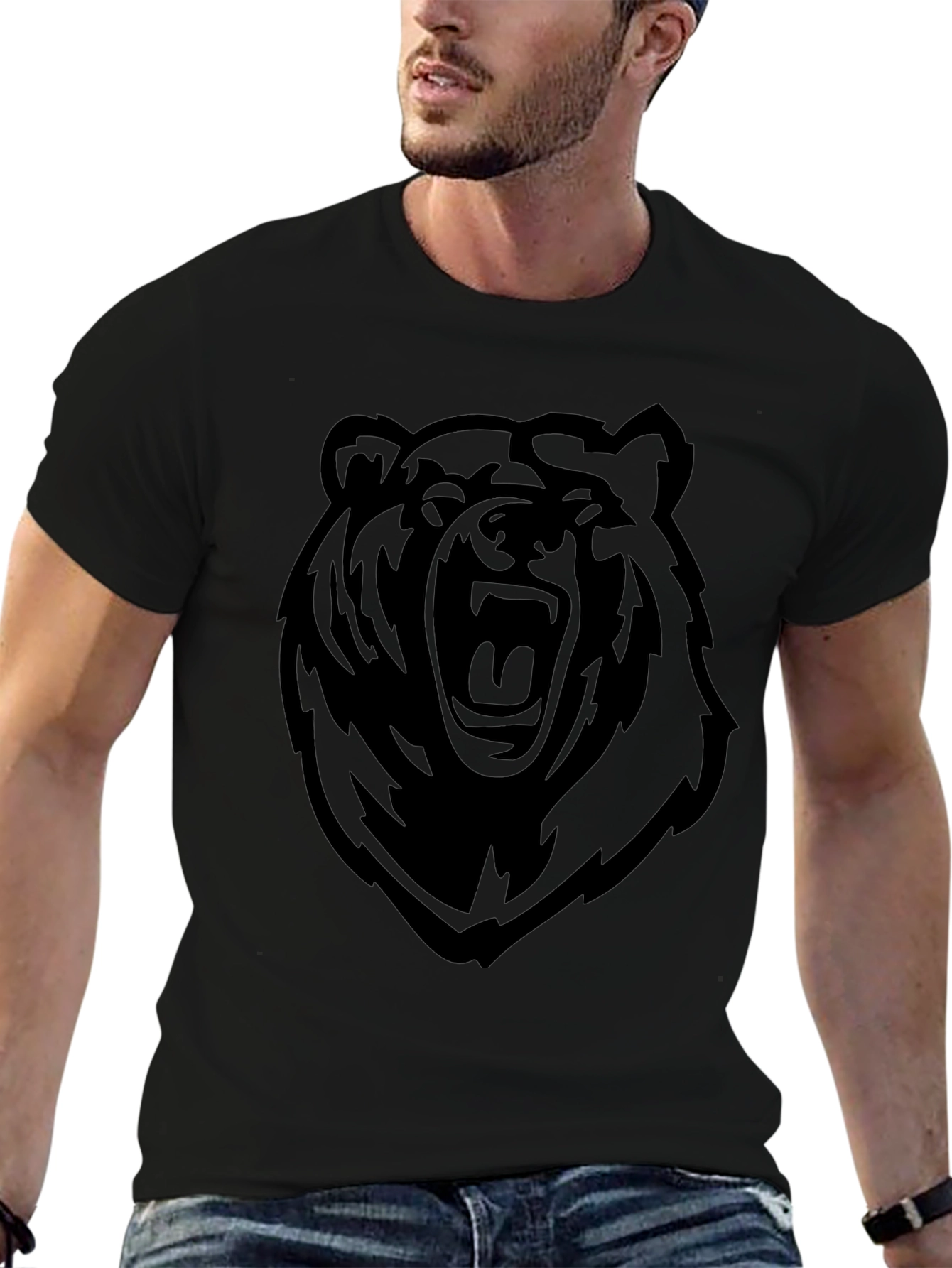 Black Bear Graphic Tee - Mens Casual Shirt