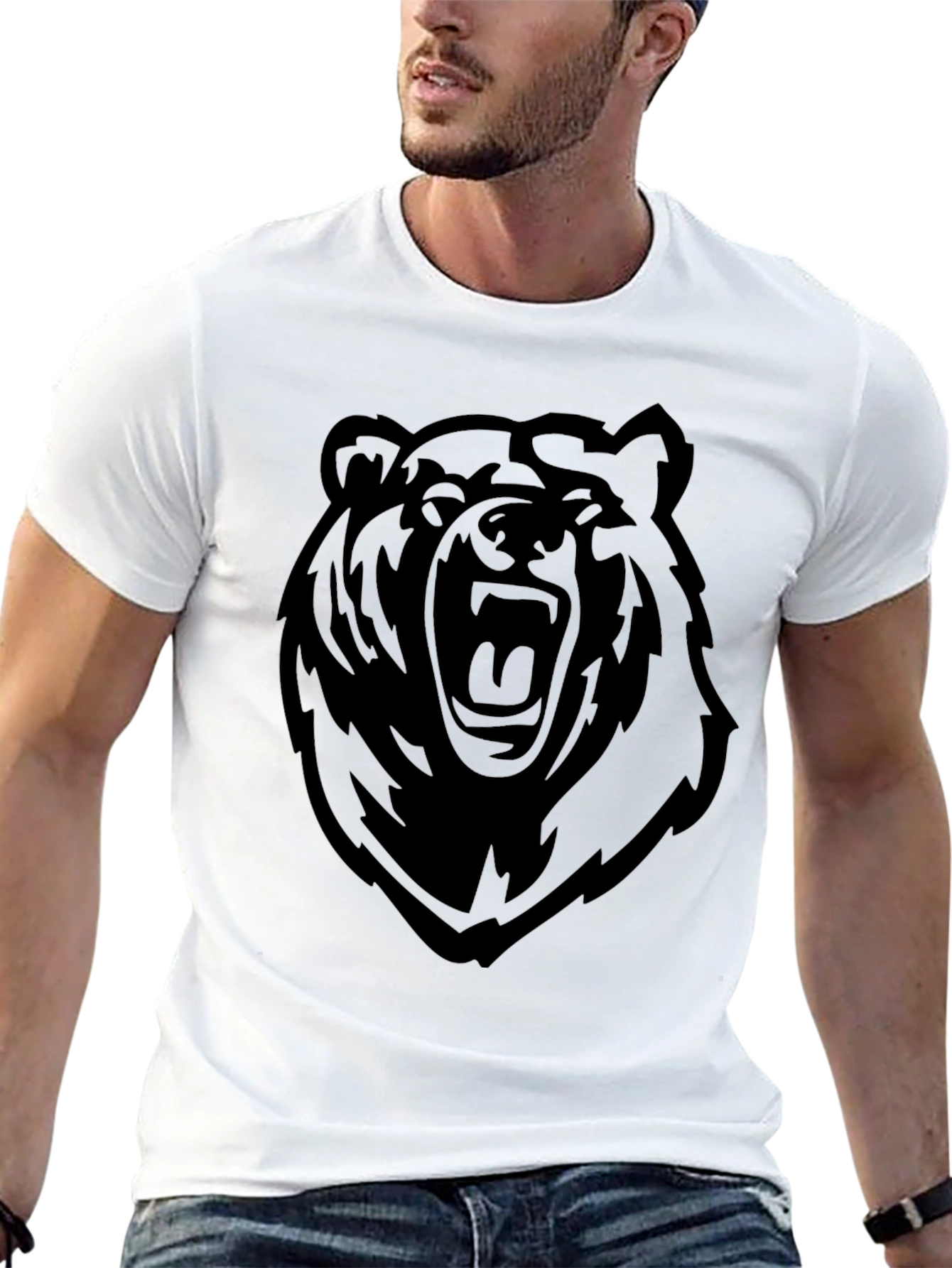 Black Bear Graphic Tee - Mens Casual Shirt
