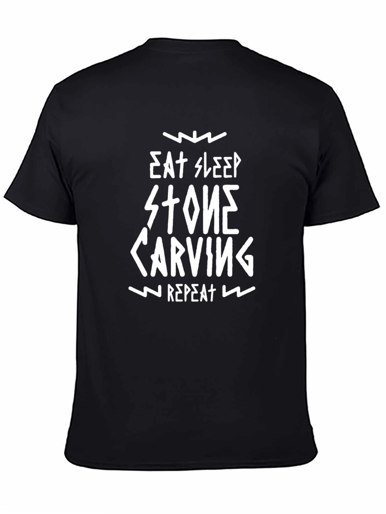 Eat Sleep Stone Carving Repeat Black T-Shirt
