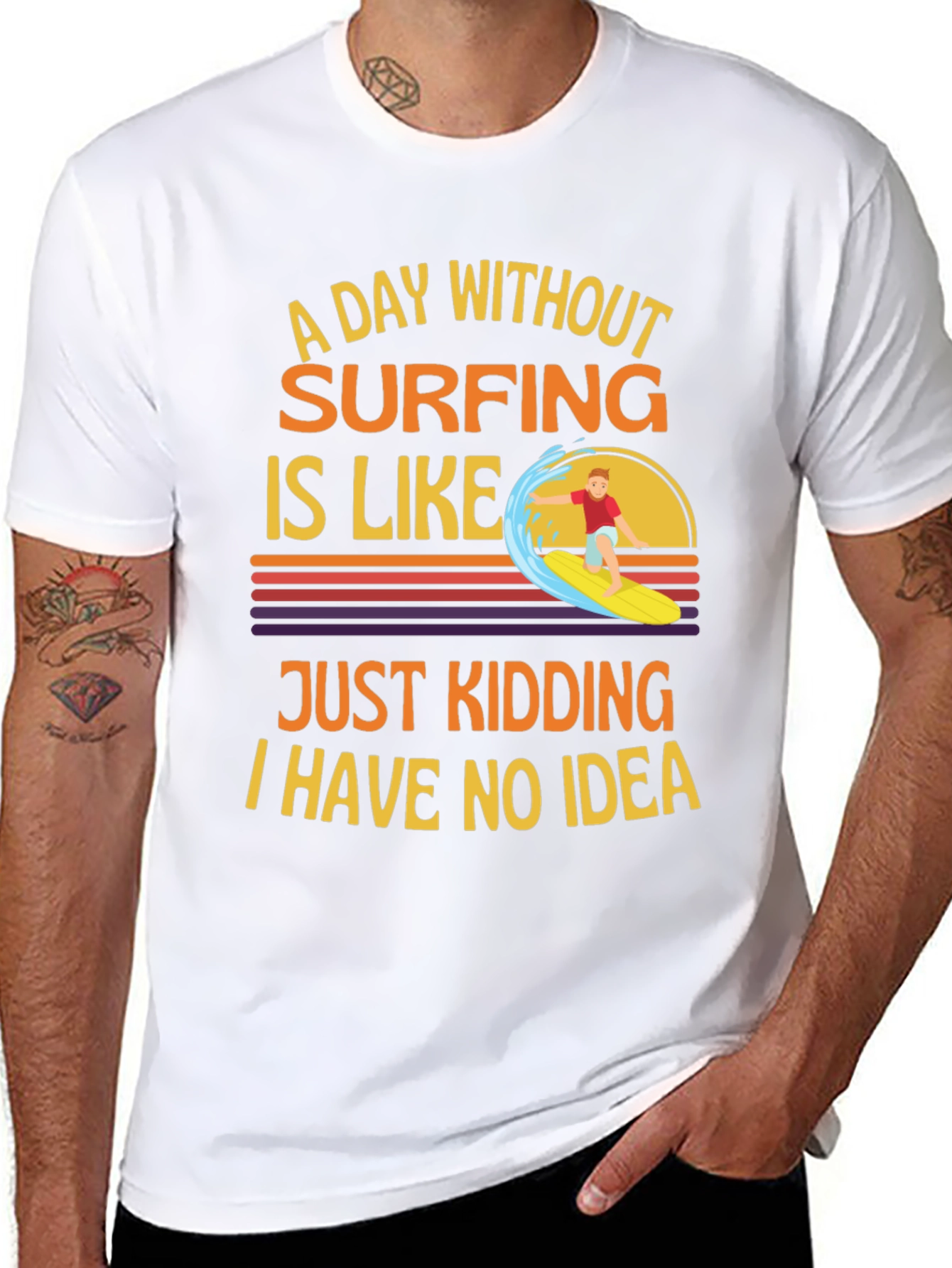 Surfing Humor Graphic T-Shirt - Day Without Surfing