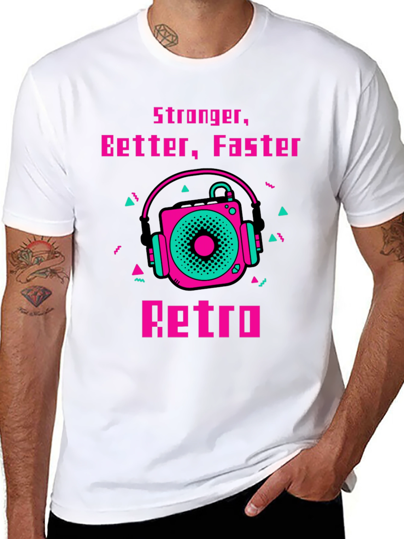Retro Record Player Graphic Tee