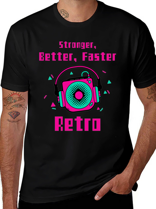 Retro Record Player Graphic Tee
