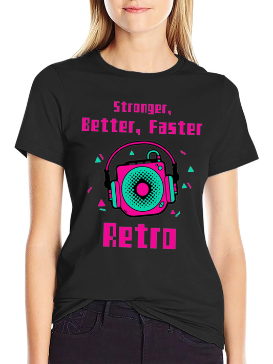 Retro Record Player Graphic Tee