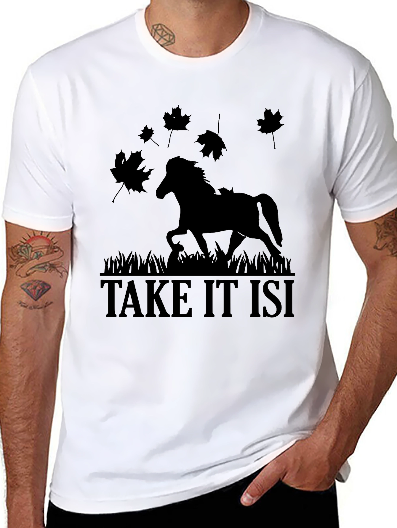 Take It Isi Horse Silhouette Graphic T-Shirt