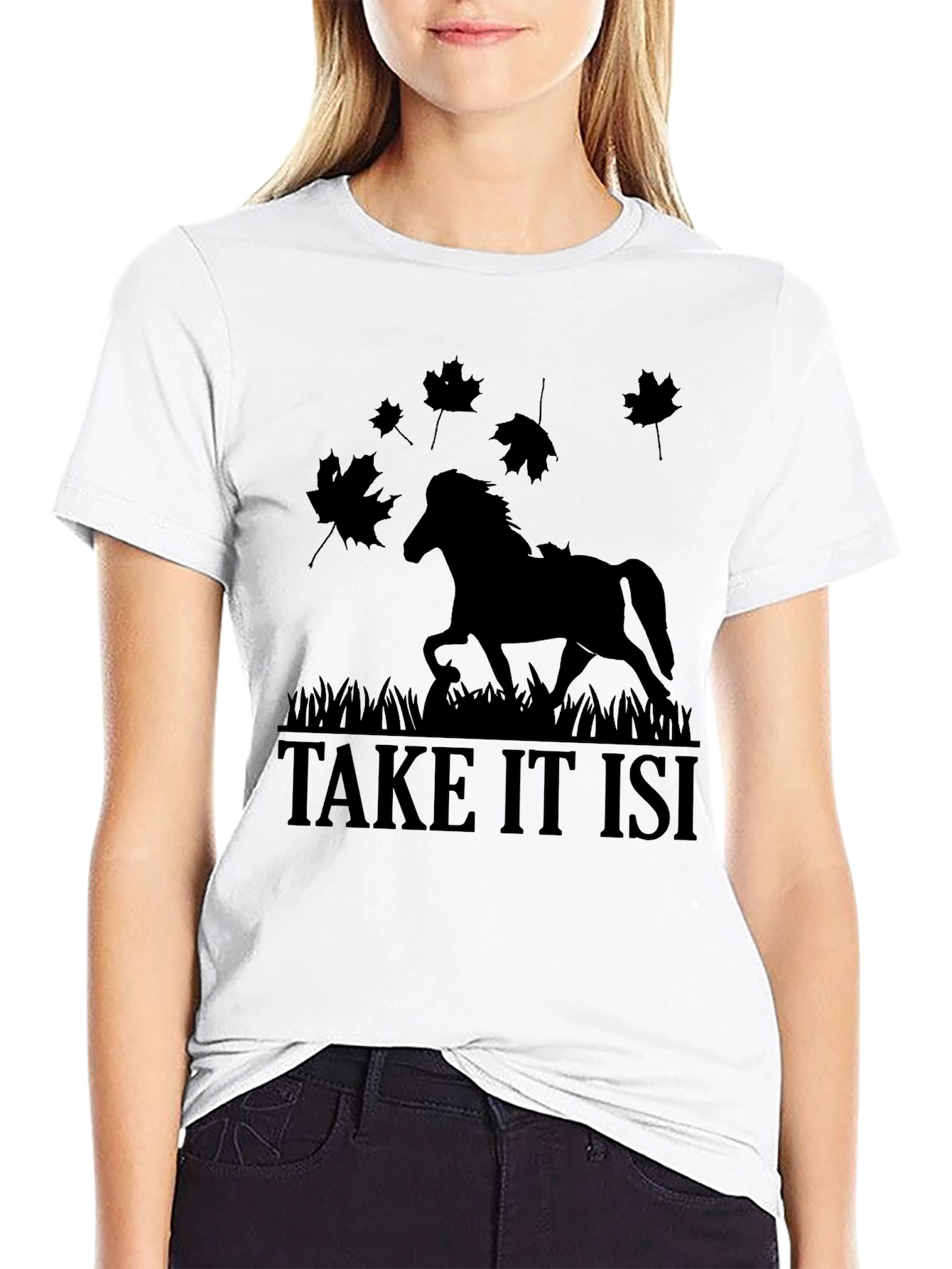 Take It Isi Horse Silhouette Graphic T-Shirt