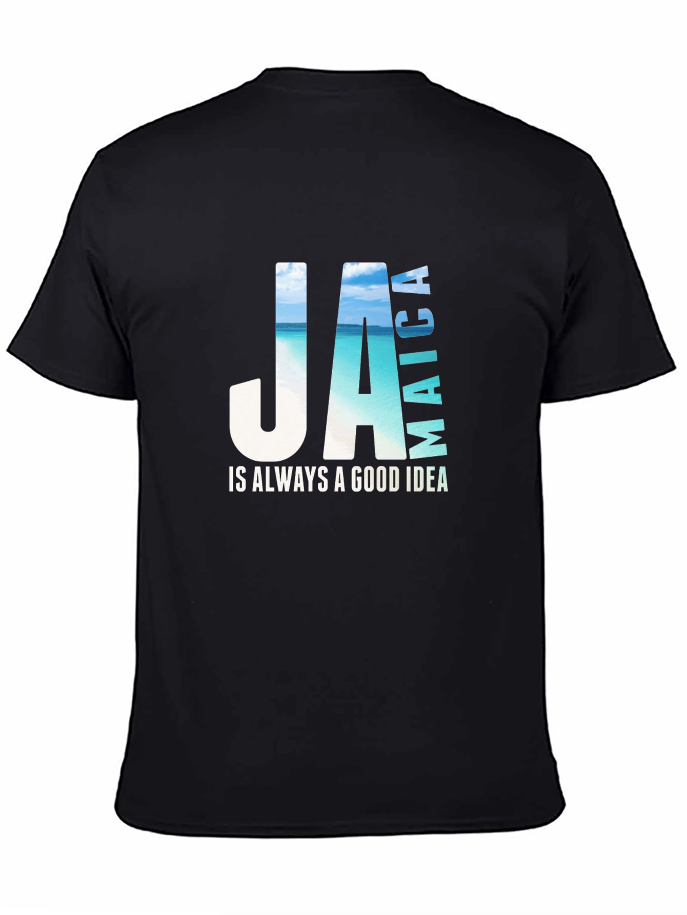 Jamaica Vacation Black T-Shirt - Good Idea