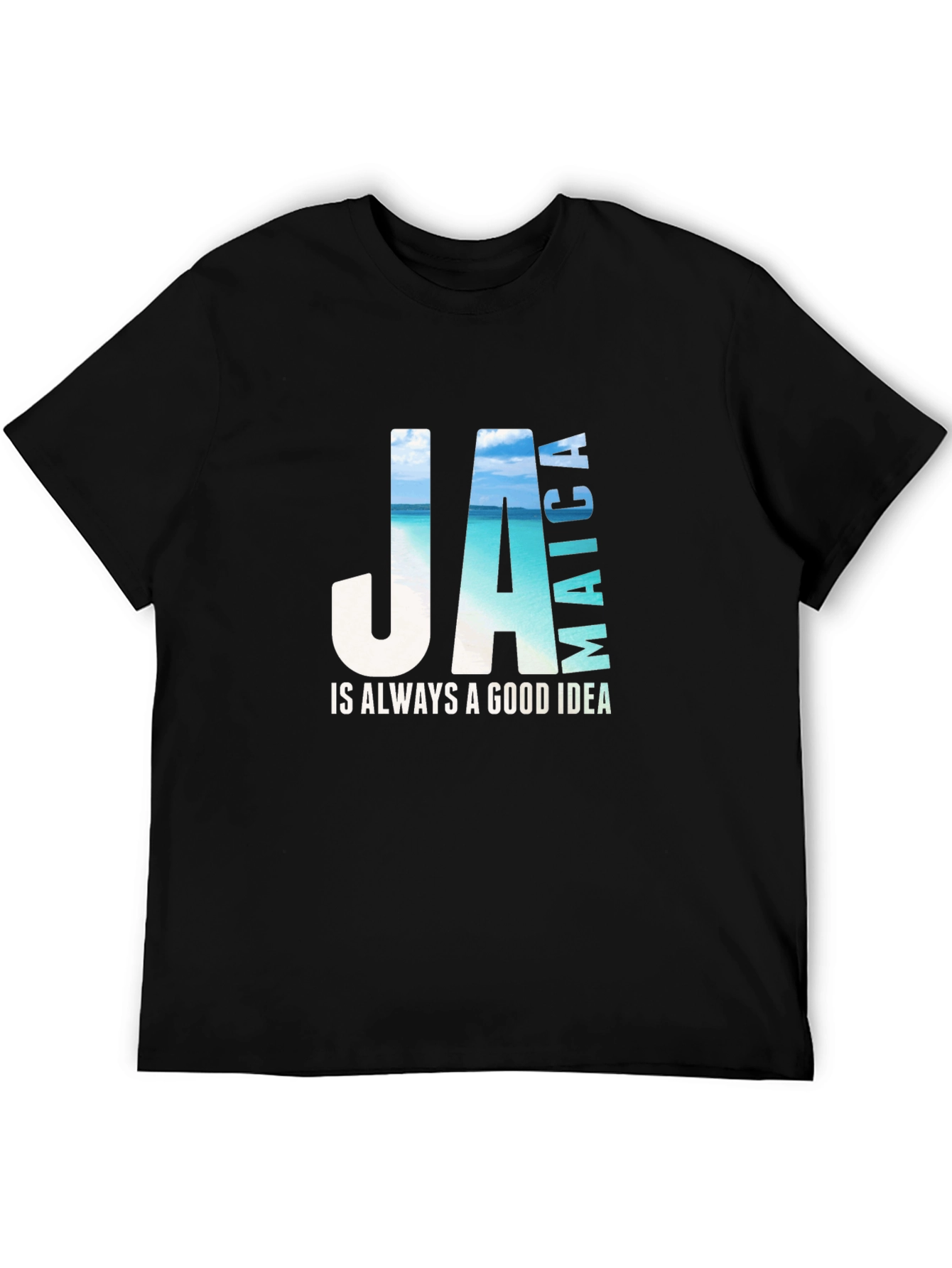 Jamaica Vacation Black T-Shirt - Good Idea