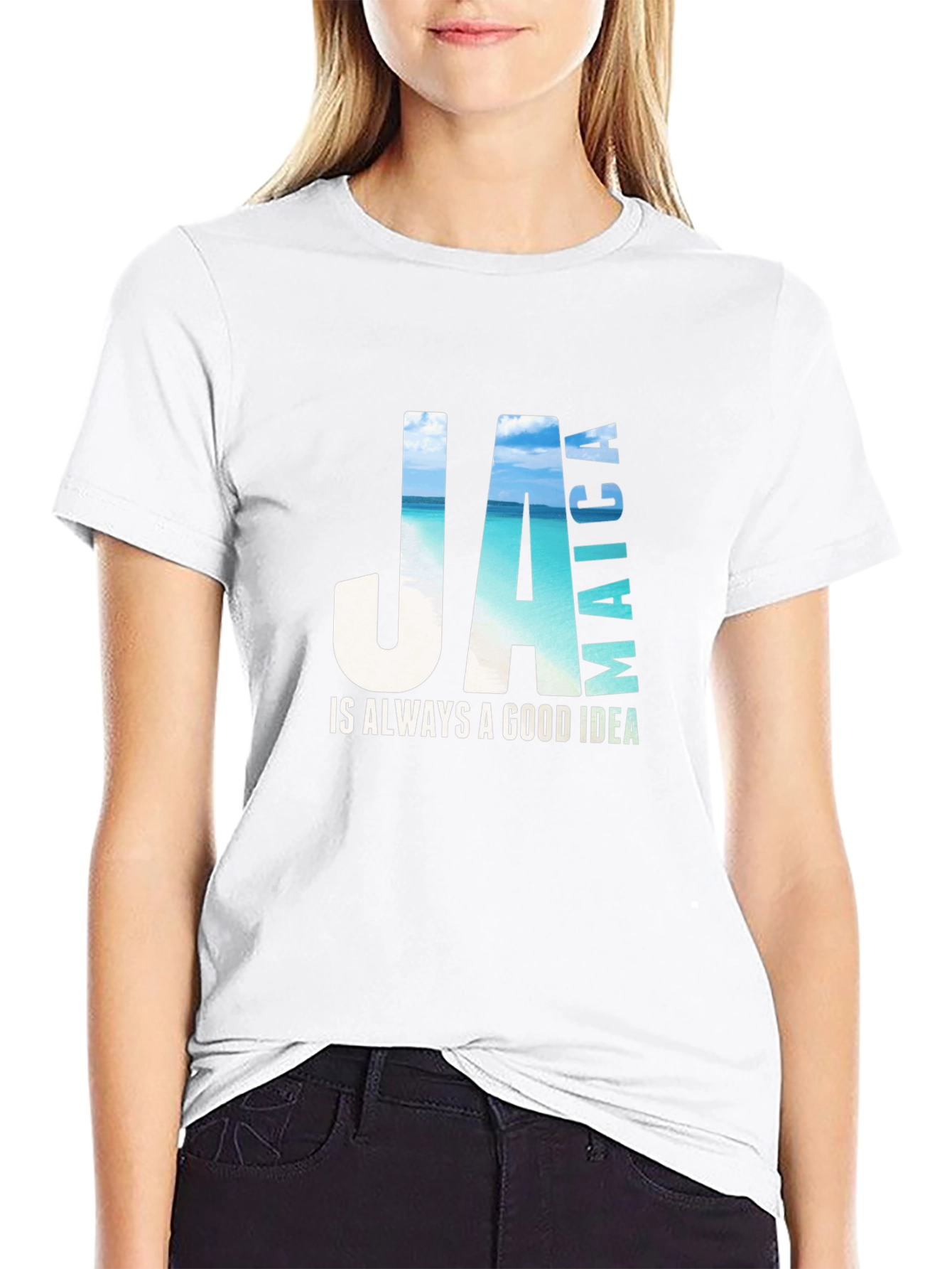 Jamaica Vacation Black T-Shirt - Good Idea