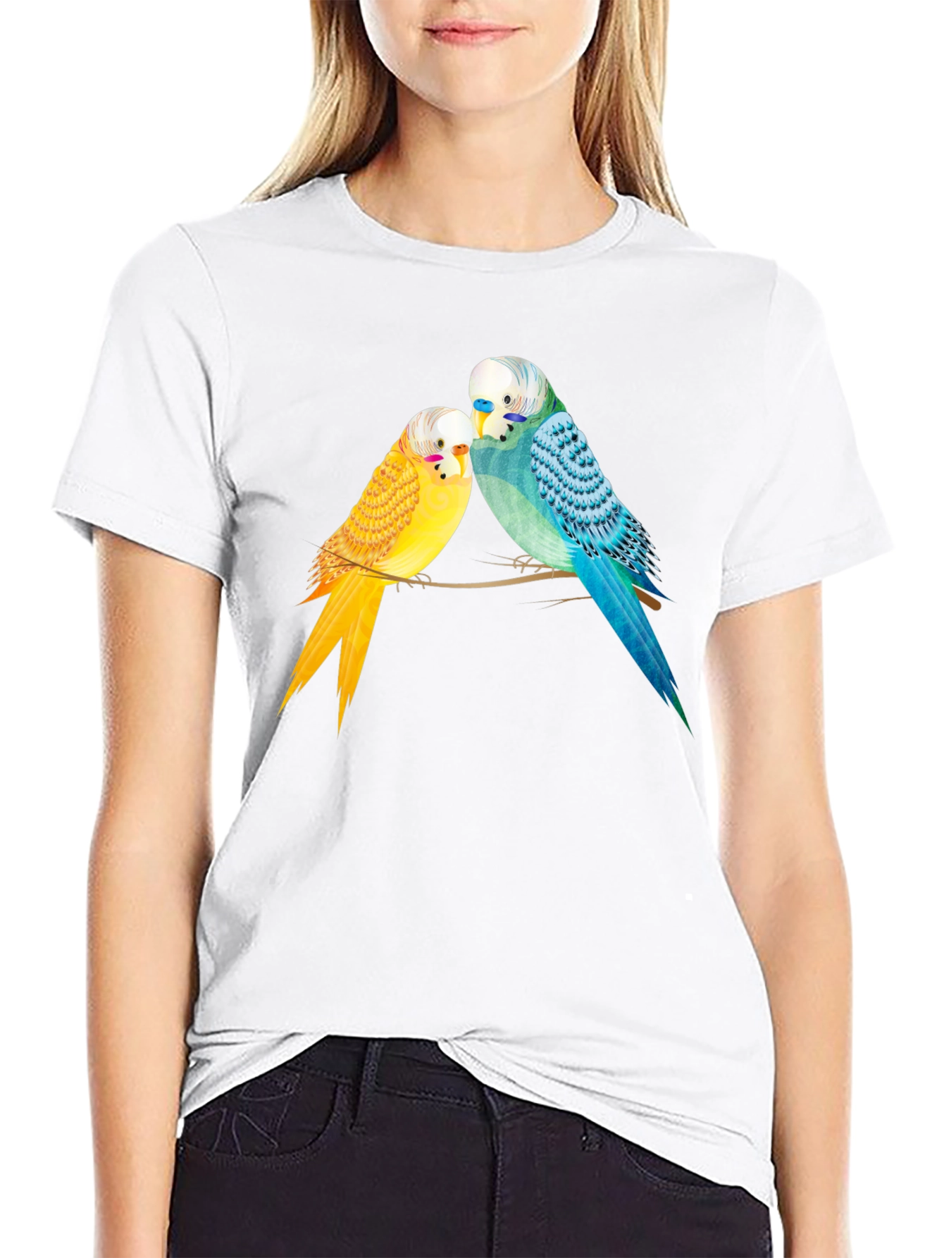 Budgie Bird Graphic Tee -  Cute Parakeet Lovers T-Shirt